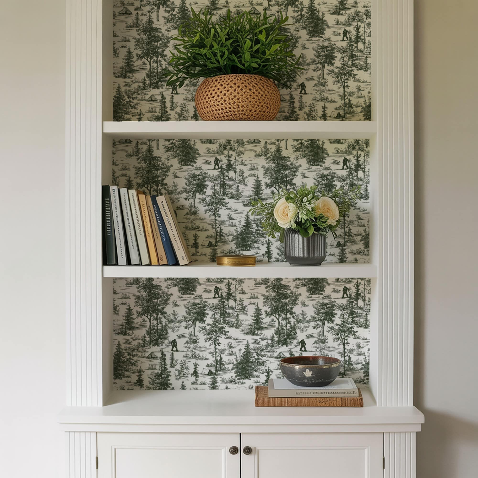 Designs Direct Bigfoot Novelty Toile Peel & Stick Wallpaper