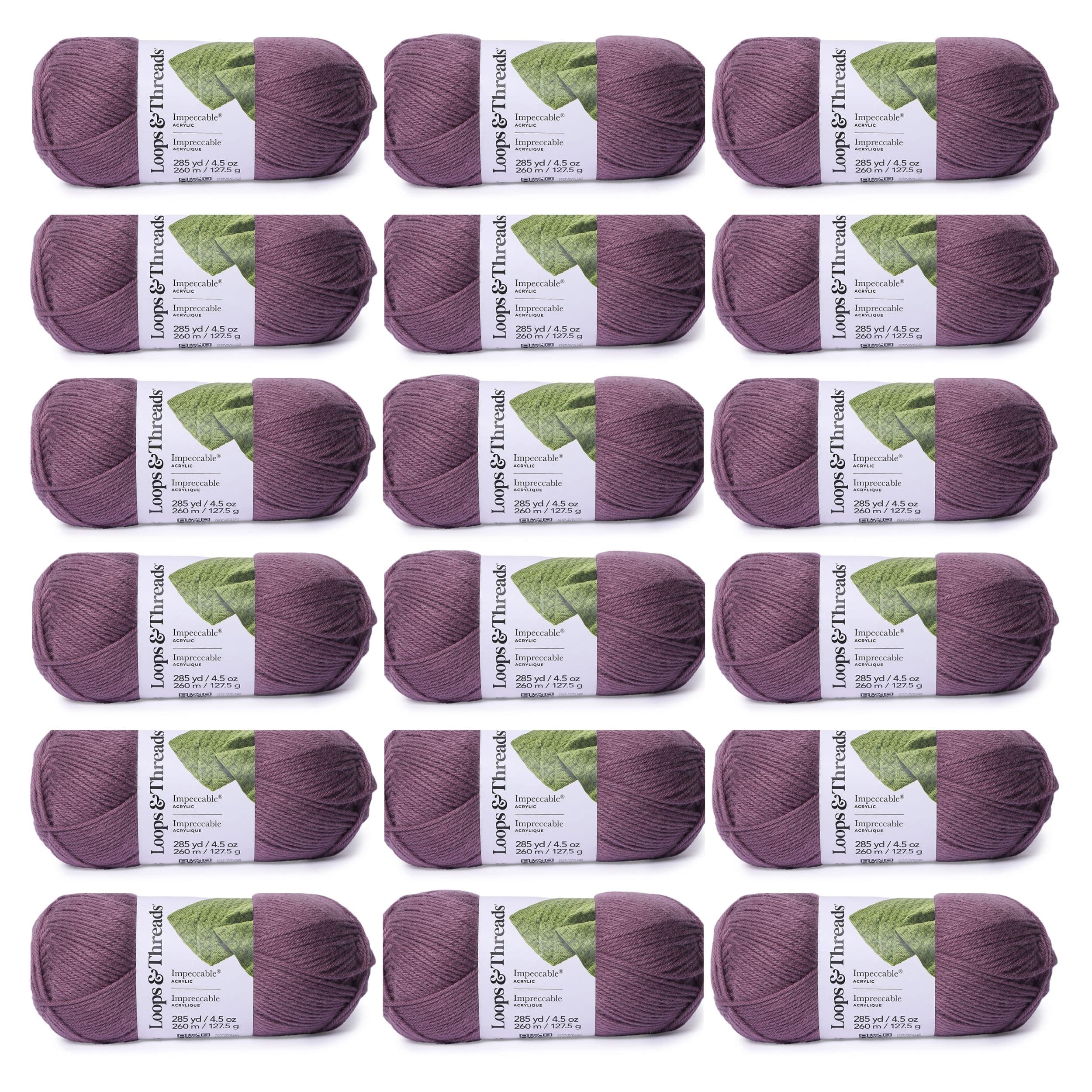 18 Pack: Impeccable® Solid Yarn by Loops & Threads®