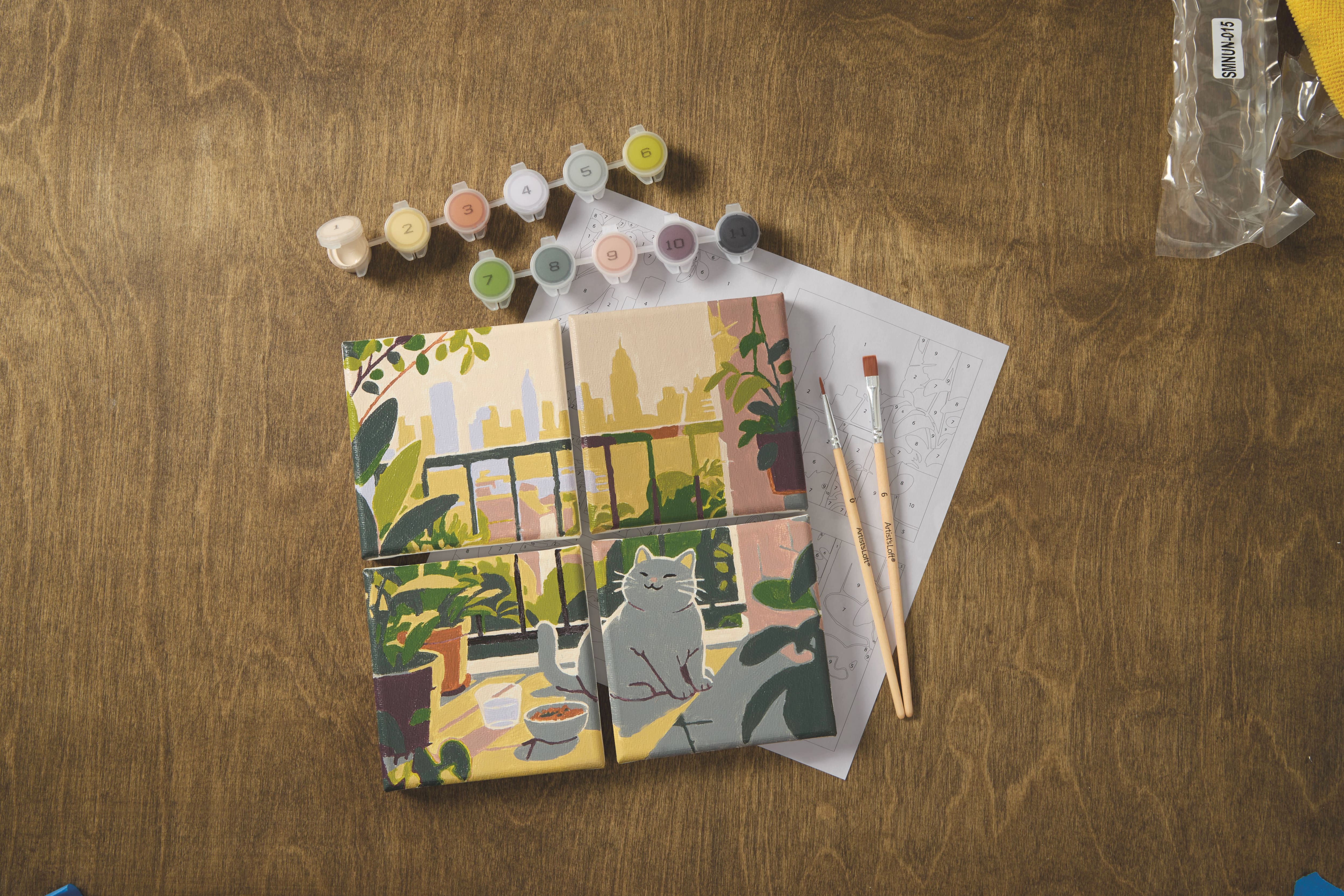 Gray Kitten Paint-by-Number Gallery Mini Kit by Artist's Loft®