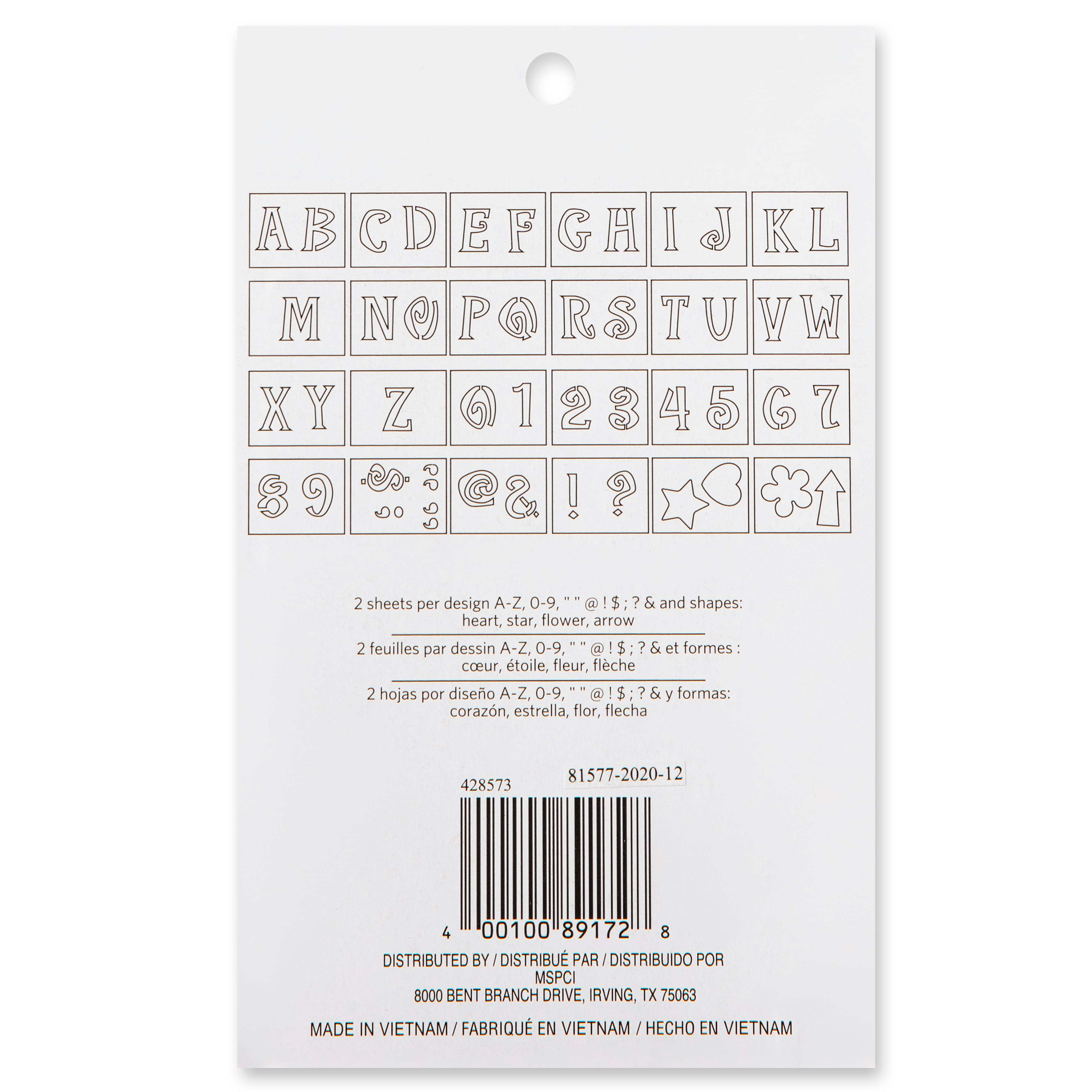 2" Genie Alphabet Stencils by Craft Smart™