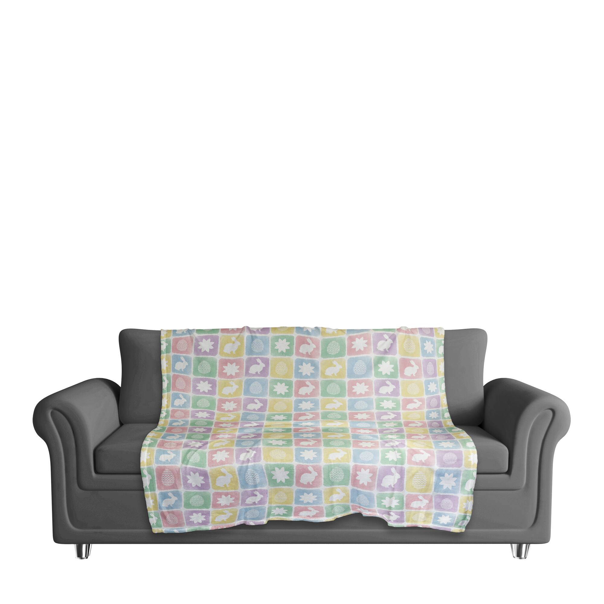 Easter Block Pattern 50" x 60" Sherpa Fleece Blanket