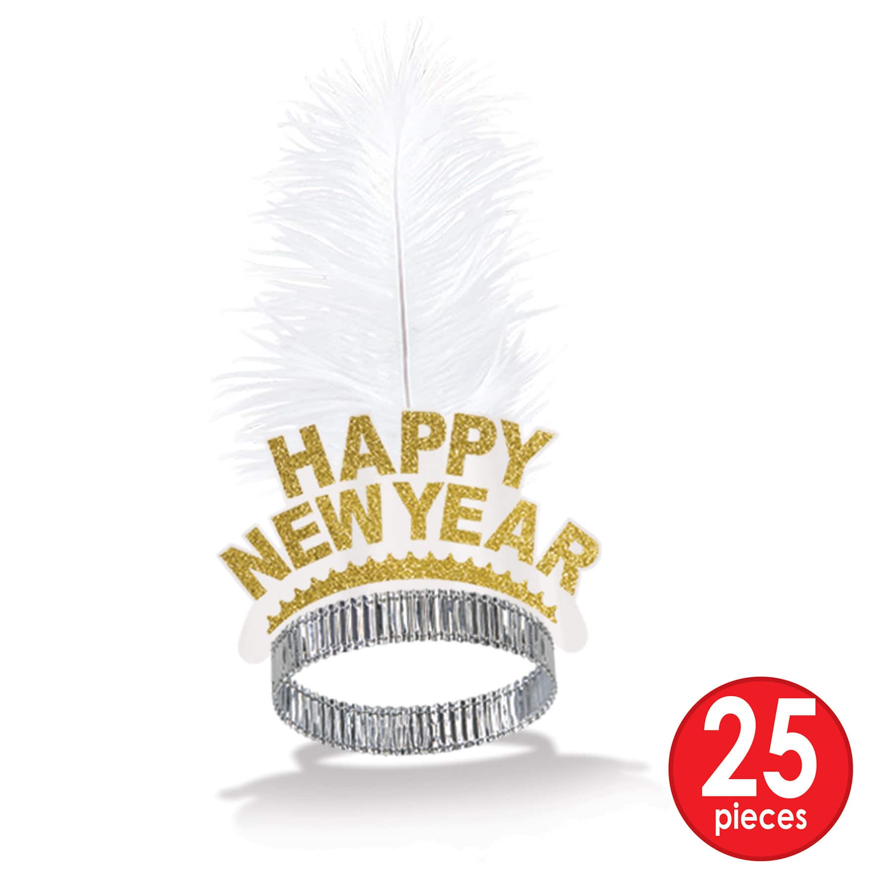Beistle White & Gold New Year LA Swing Party Favor Kit for 50