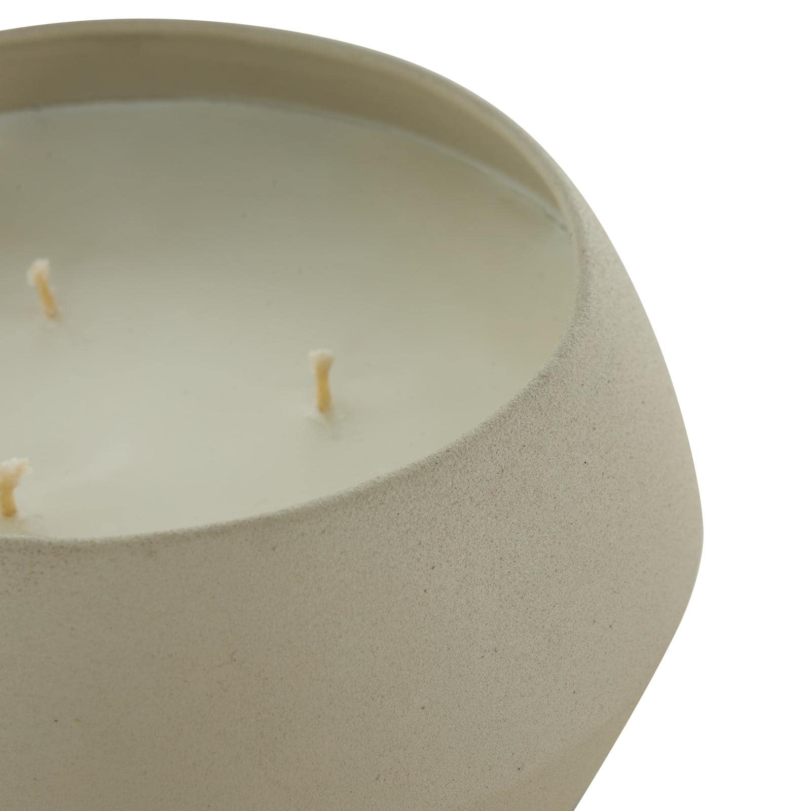 30oz. Cream 3 Wick Tangerine Splash Scented Textured Metal Candle