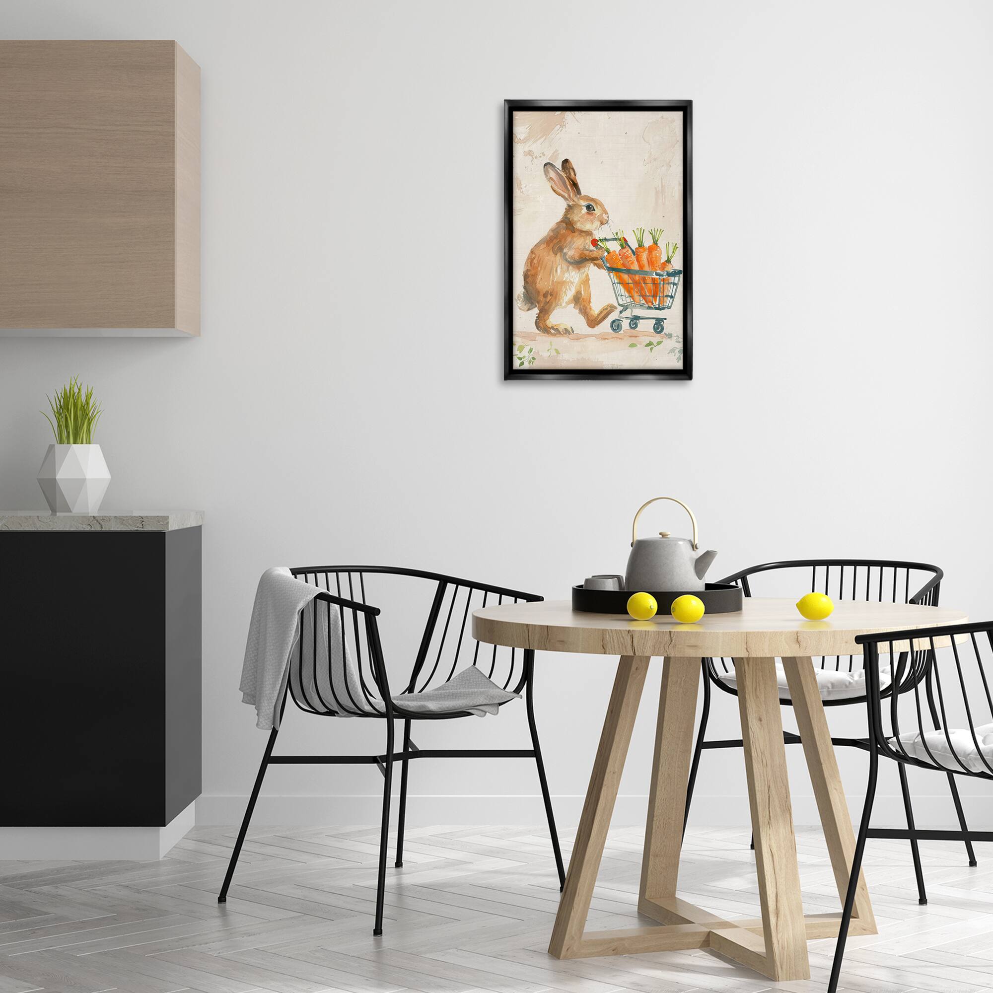 Stupell Industries Carrot Connoisseur Rabbit Floating Frame Wall Art
