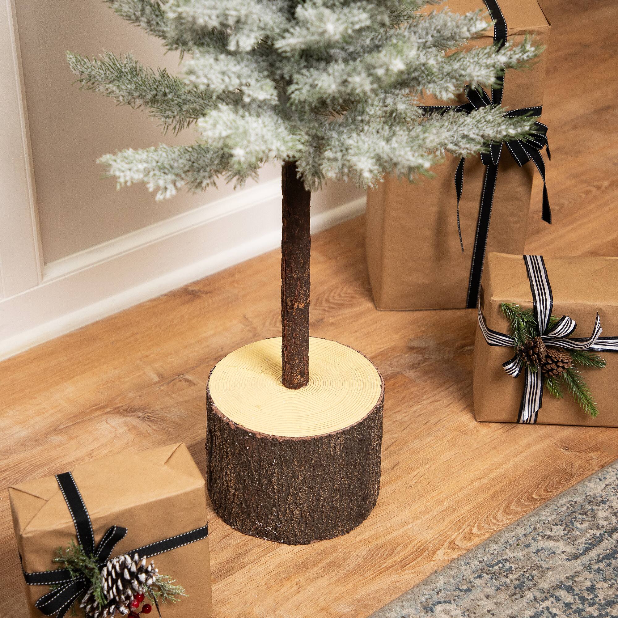 Northlight 4.5ft. Unlit Slim Flocked Norfolk Pine Artificial Christmas Tree