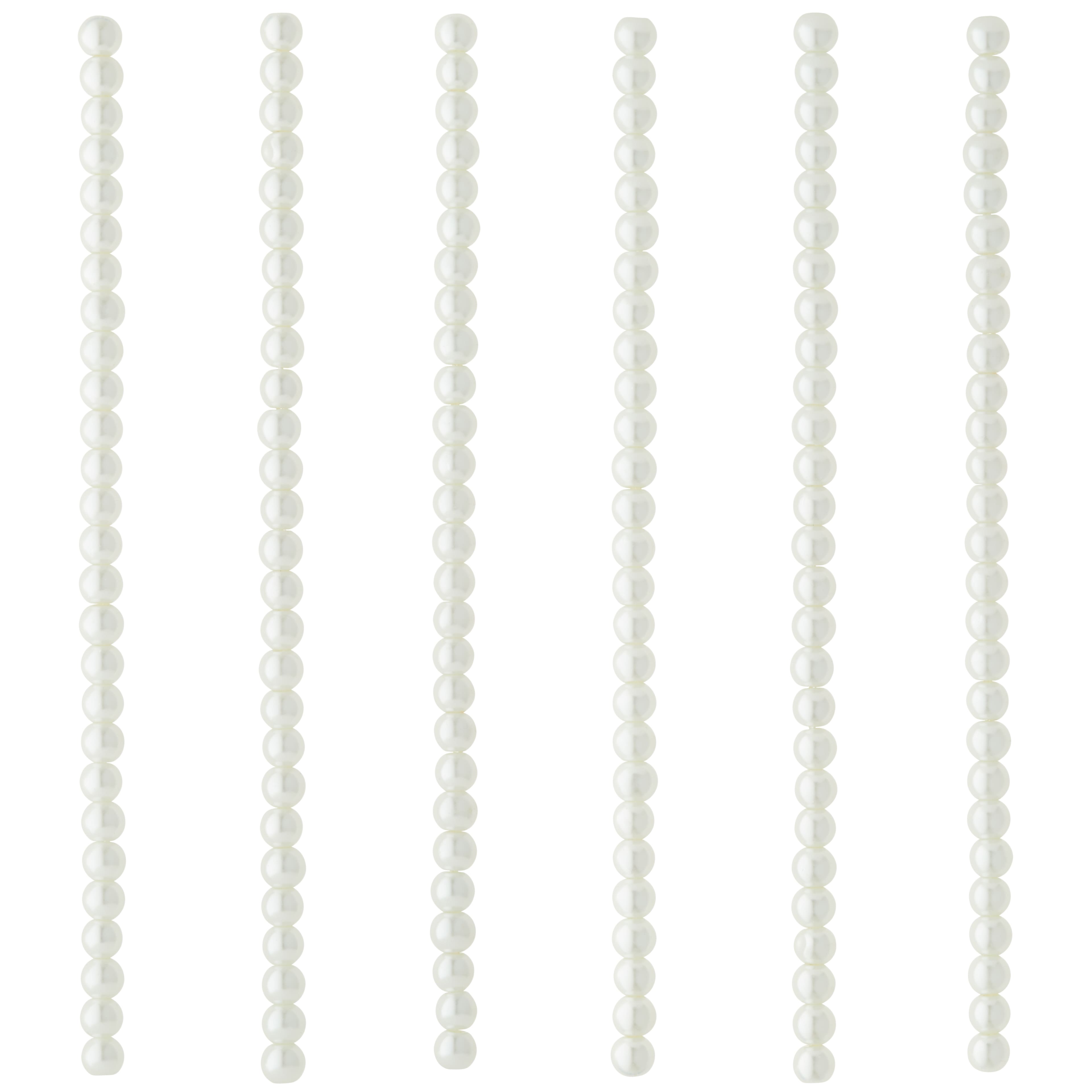 12 Packs: 160 ct. (1920 total) White Pearl Glass Beads, 6mm by Bead Landing™