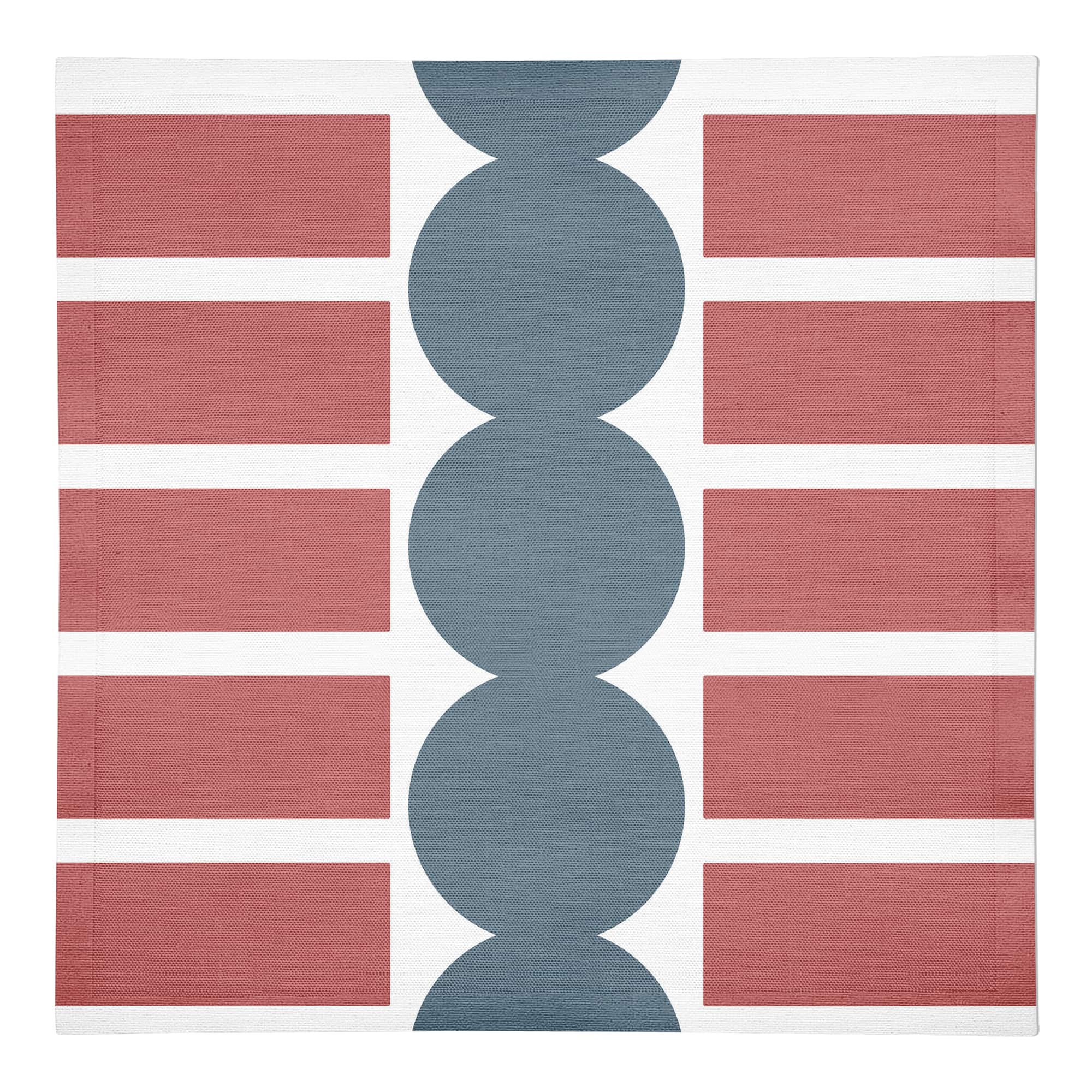 Retro Circle Pattern 10" x 10" Cotton Twill Napkin