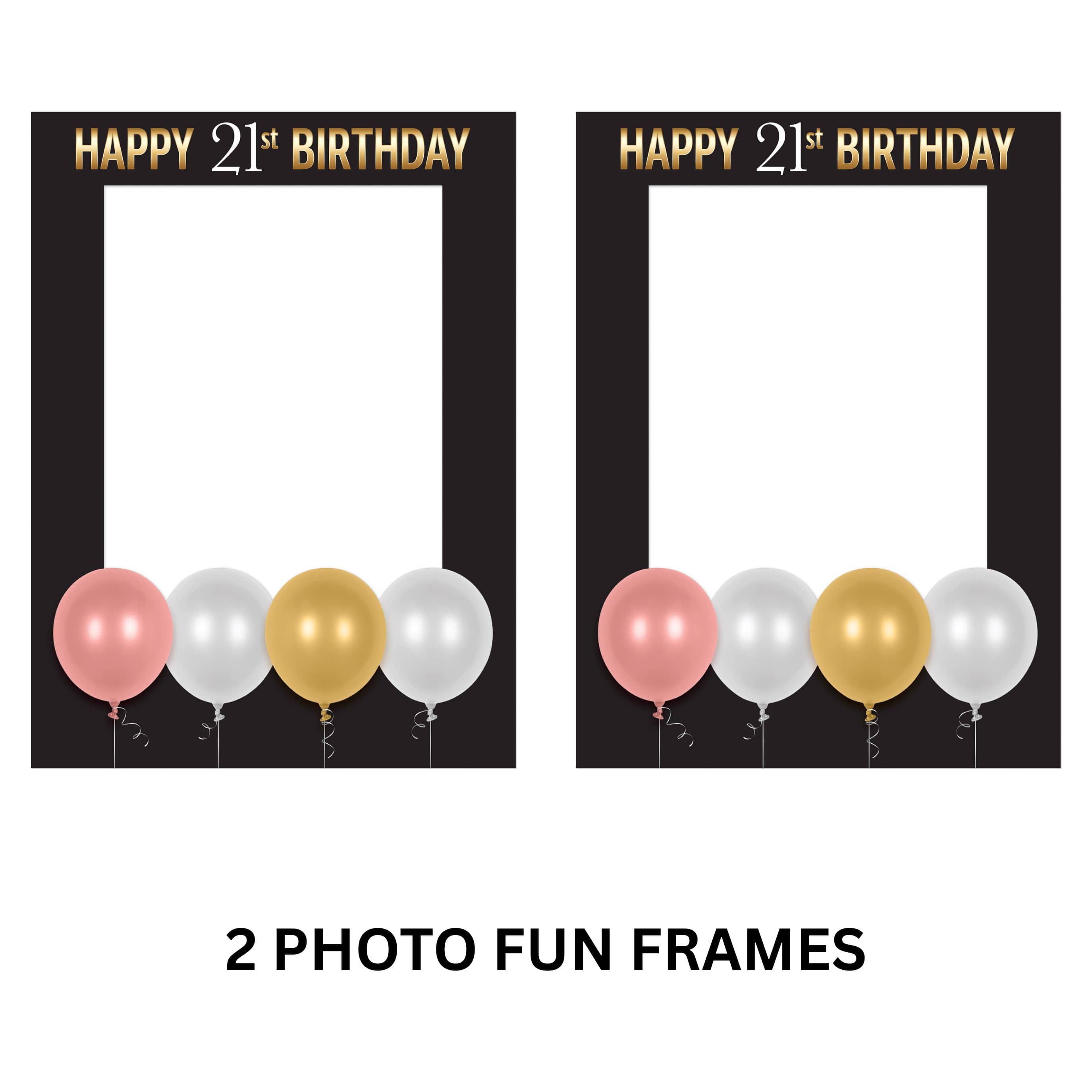 Beistle Happy 21st Birthday Photo Fun Frames, 2ct.