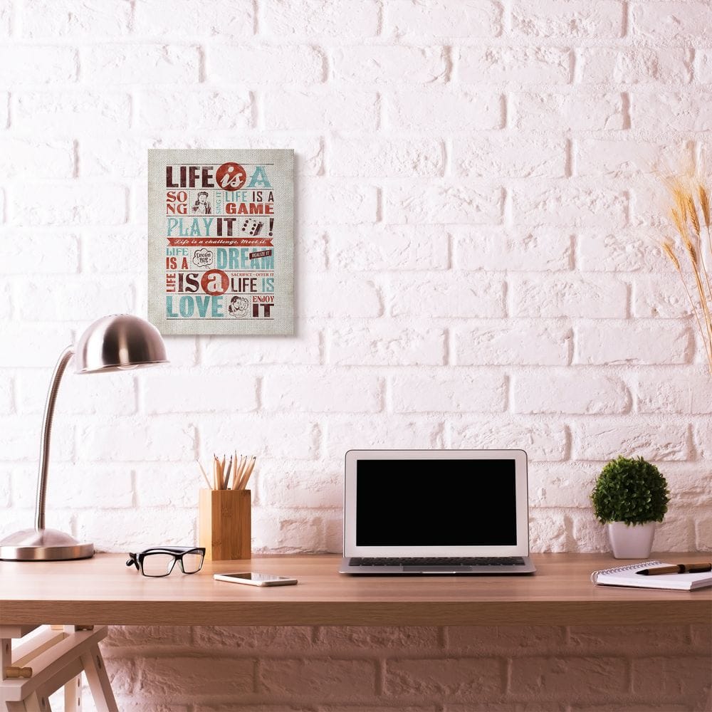 Stupell Industries Life Is A Song Canvas Wall Art