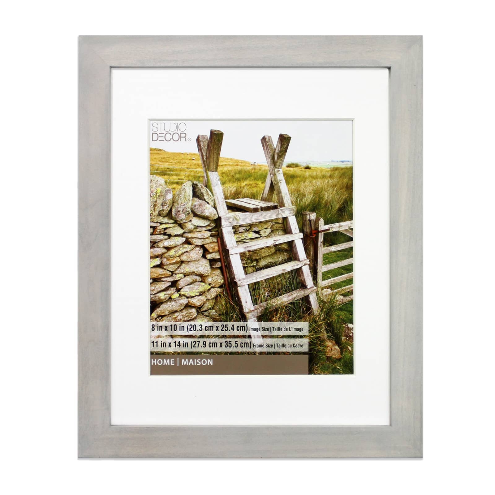 Home Gray Washed Flat Frame by Studio Décor®