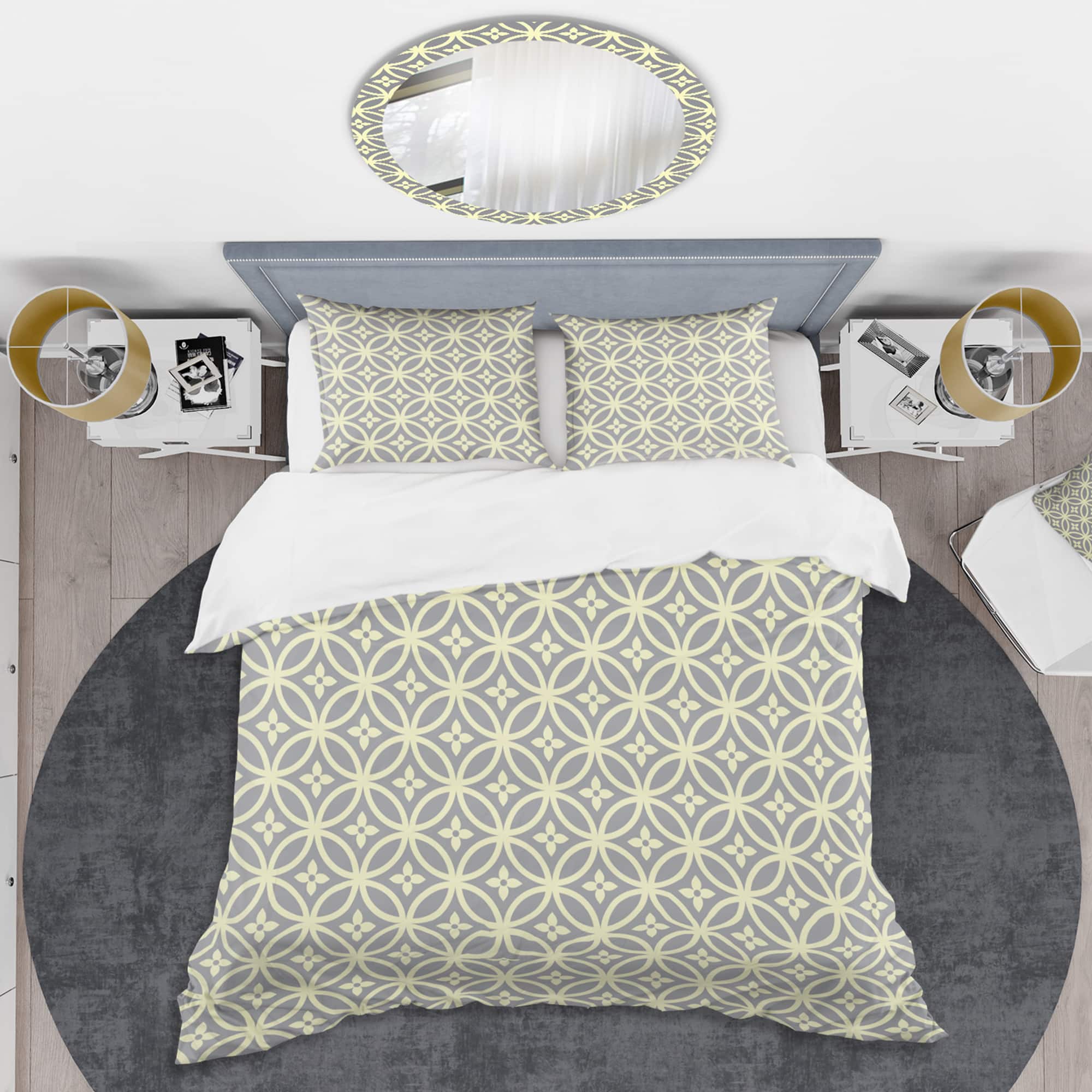 Designart 'Retro Ornamental Pattern II' Mid-Century Duvet Cover Set