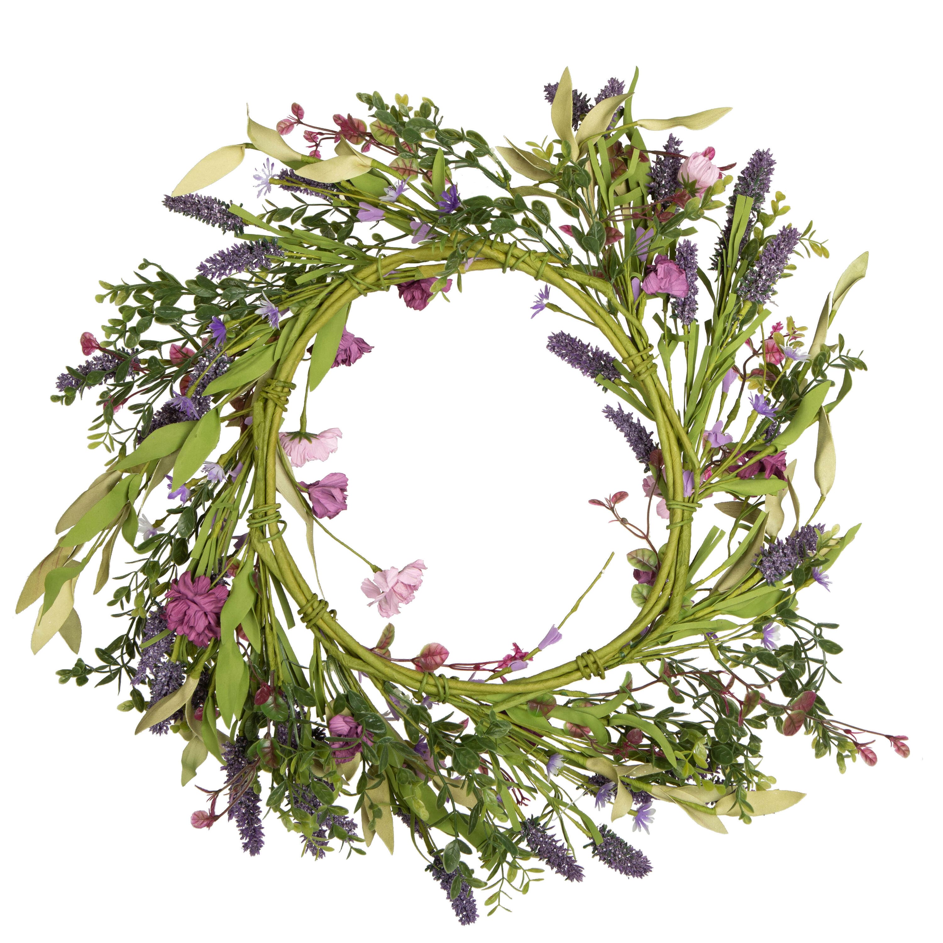 24" Purple Lilac Wildflower Wreath