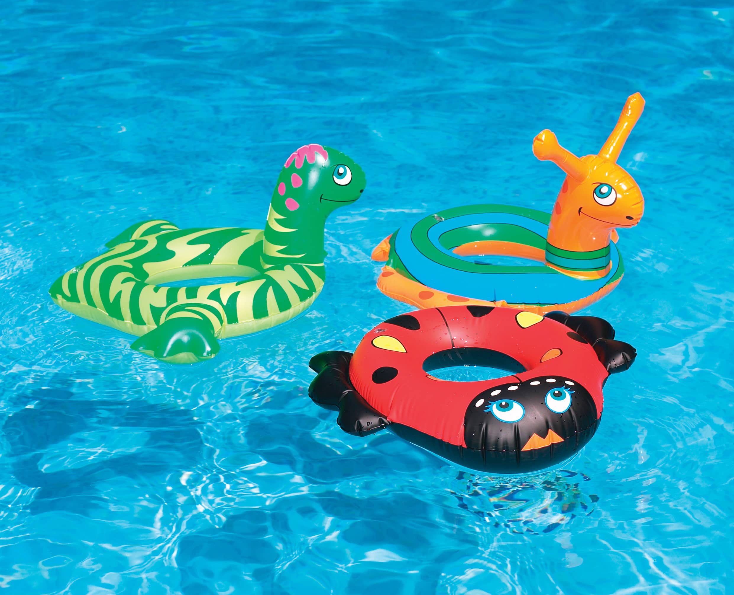 Swim Central 24" Inflatable Orange & Blue Snail Swimming Pool Tube Ring Float