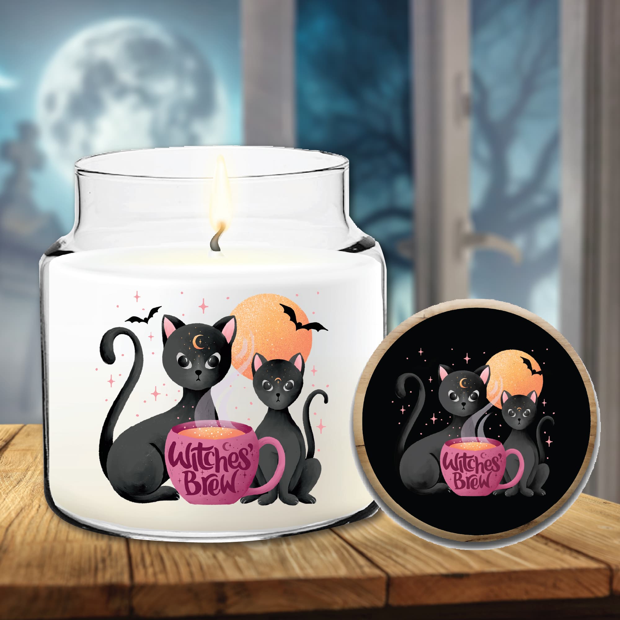 Courtside Market® 14 oz. Blackberry & Vanilla Bean Witches Brew Soy Wax Candle with Wooden Lid