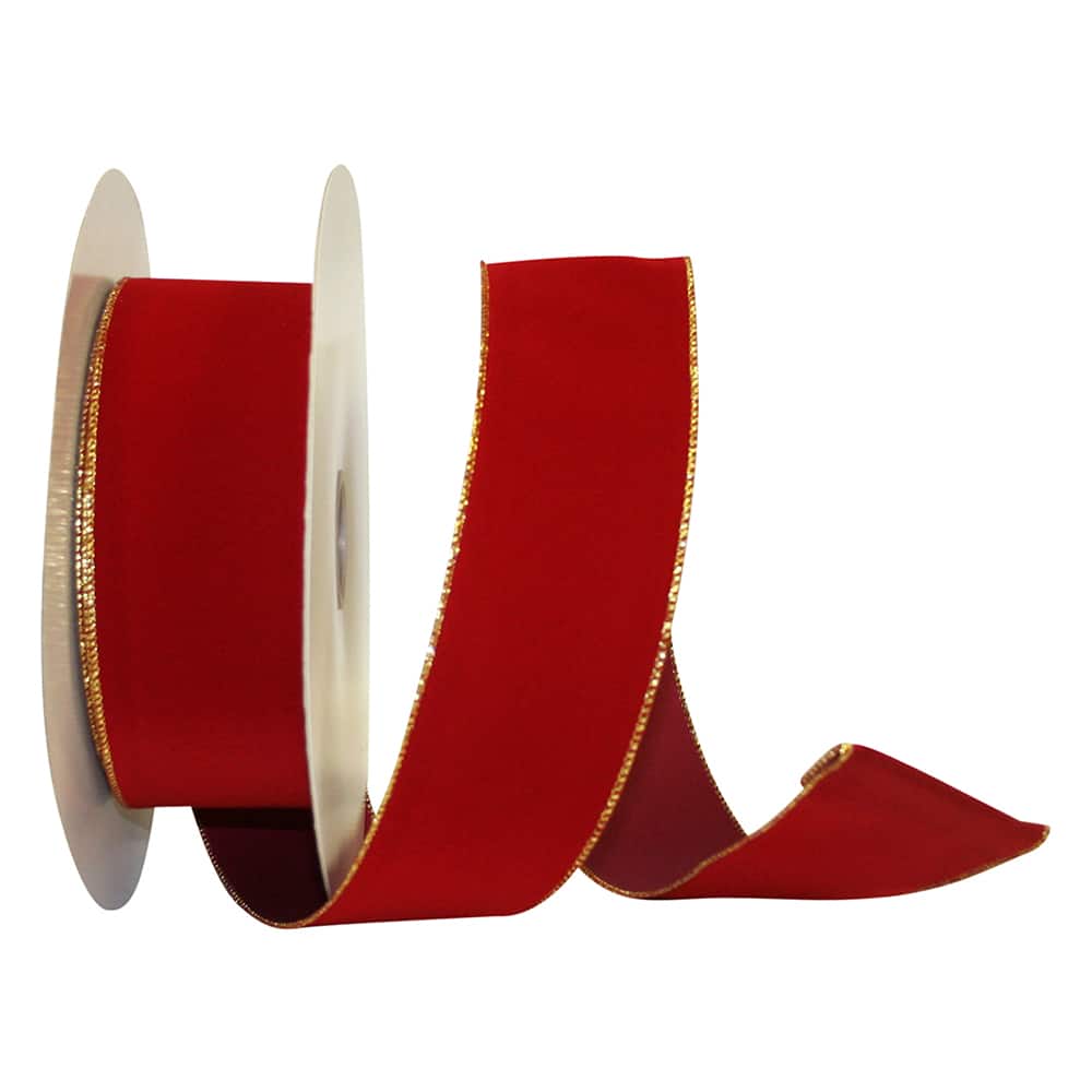 JAM Paper 2.5" x 50yd. Velvet Wired Value Ribbon