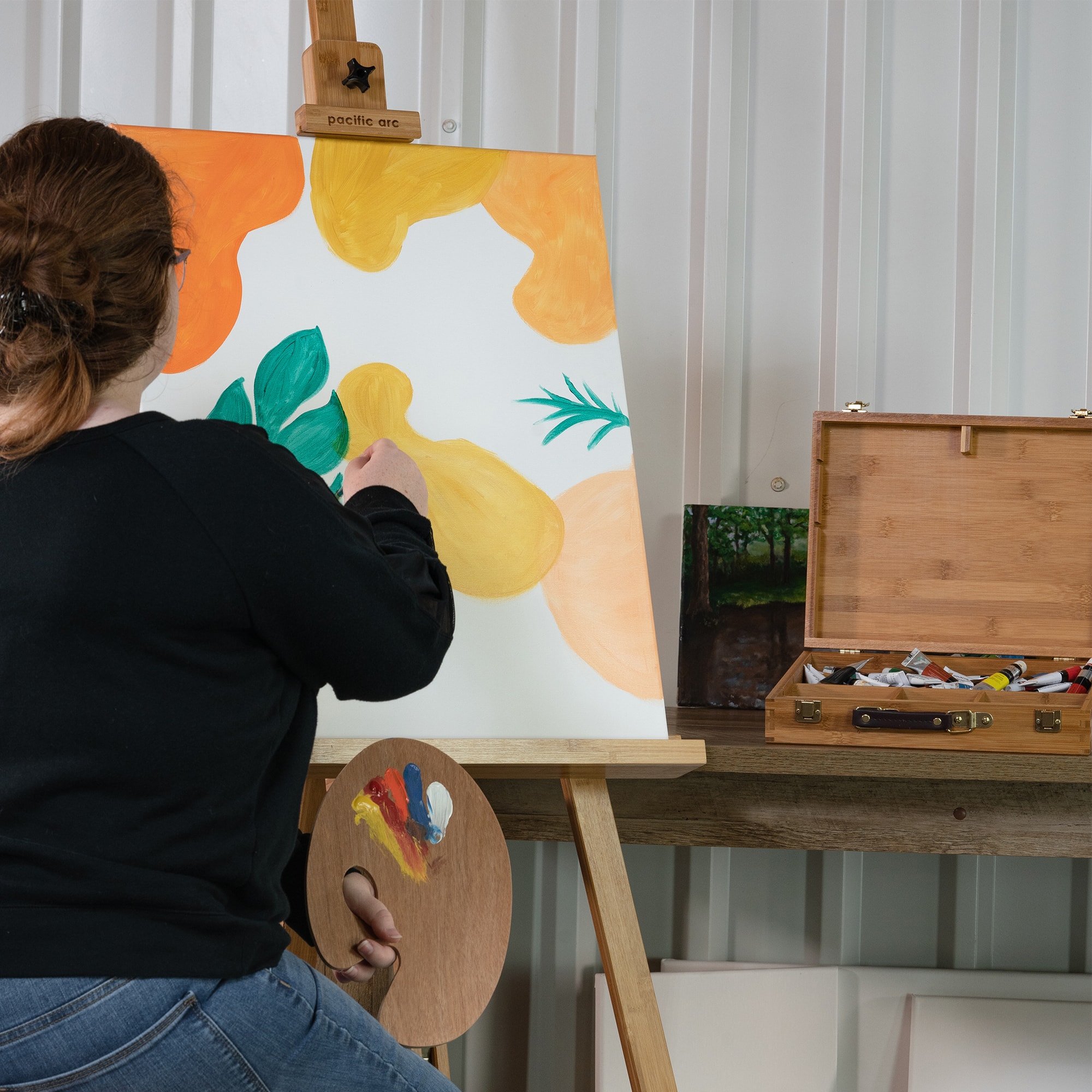 Pacific Arc A-Frame Bamboo Studio Easel