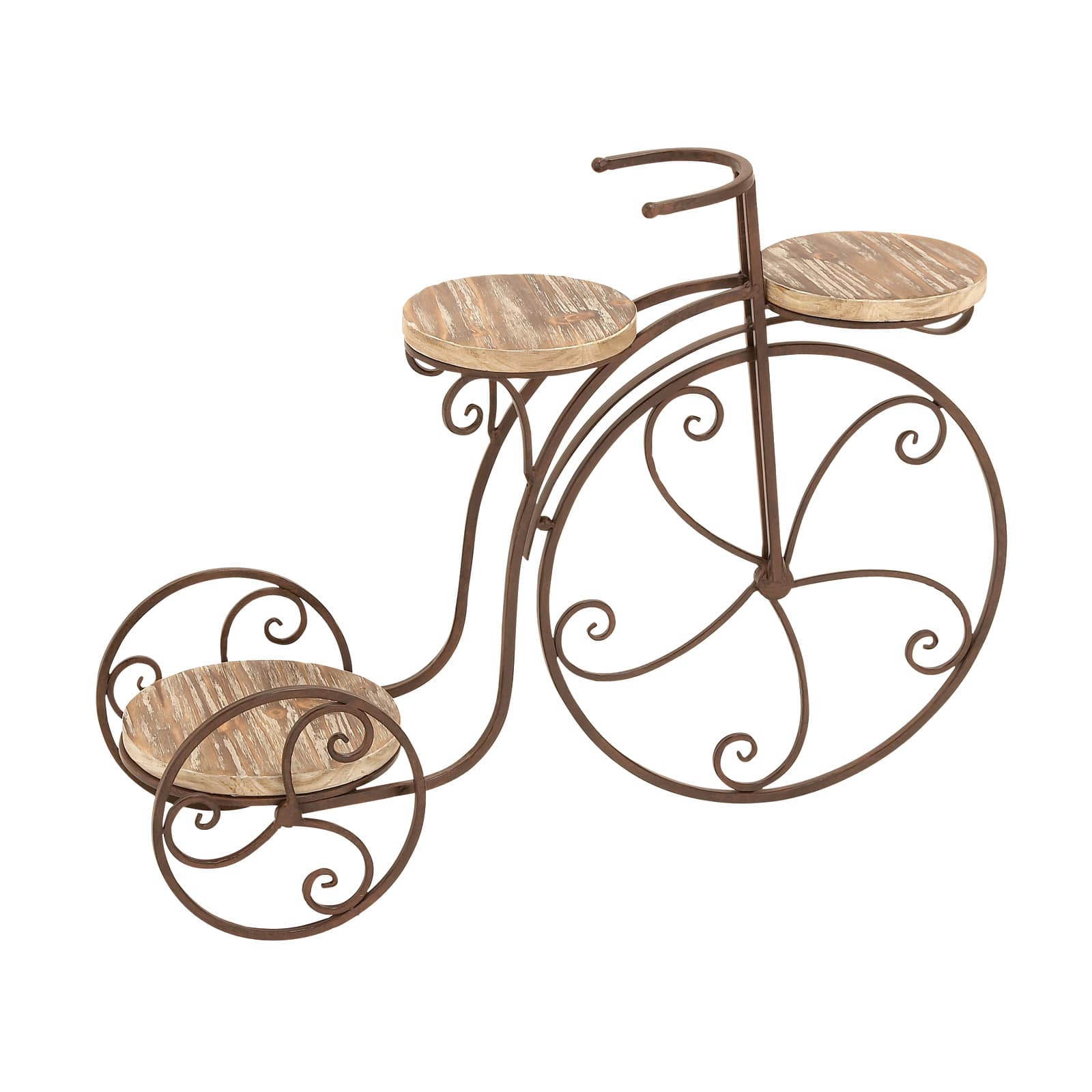 Brown Metal Farmhouse Bicycle Plantstand, 31" x 23"