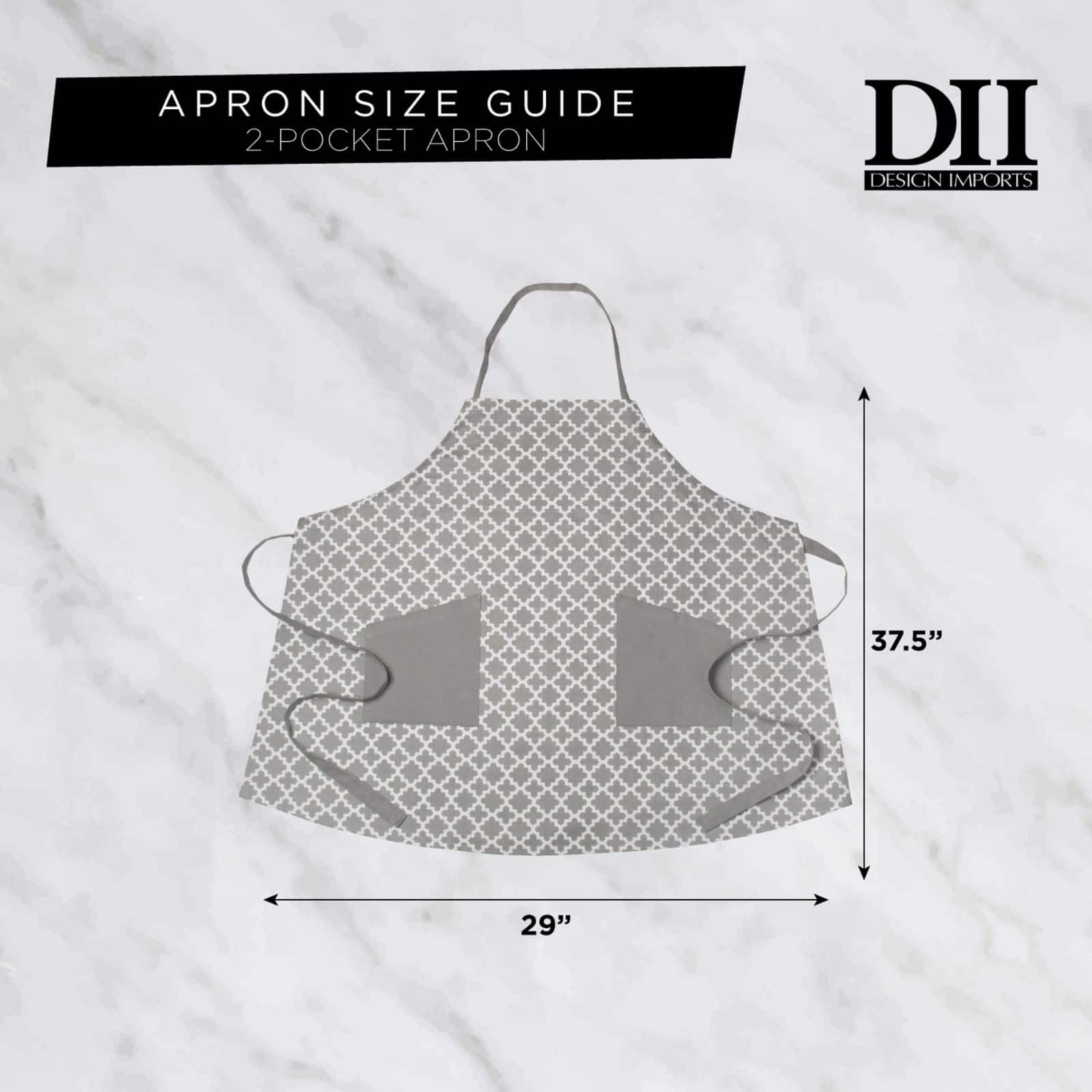 DII® Lattice Print 2-Pocket Apron