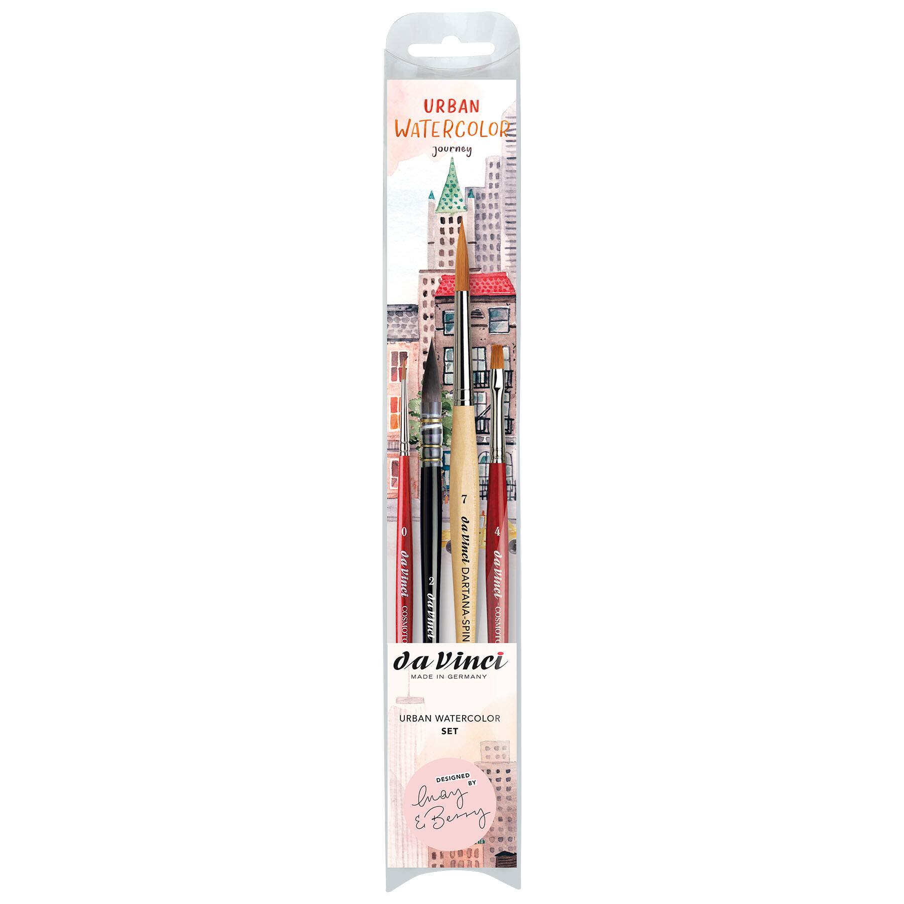 da Vinci May & Berry Artist Signature 4 Piece Synthetic Brush Set
