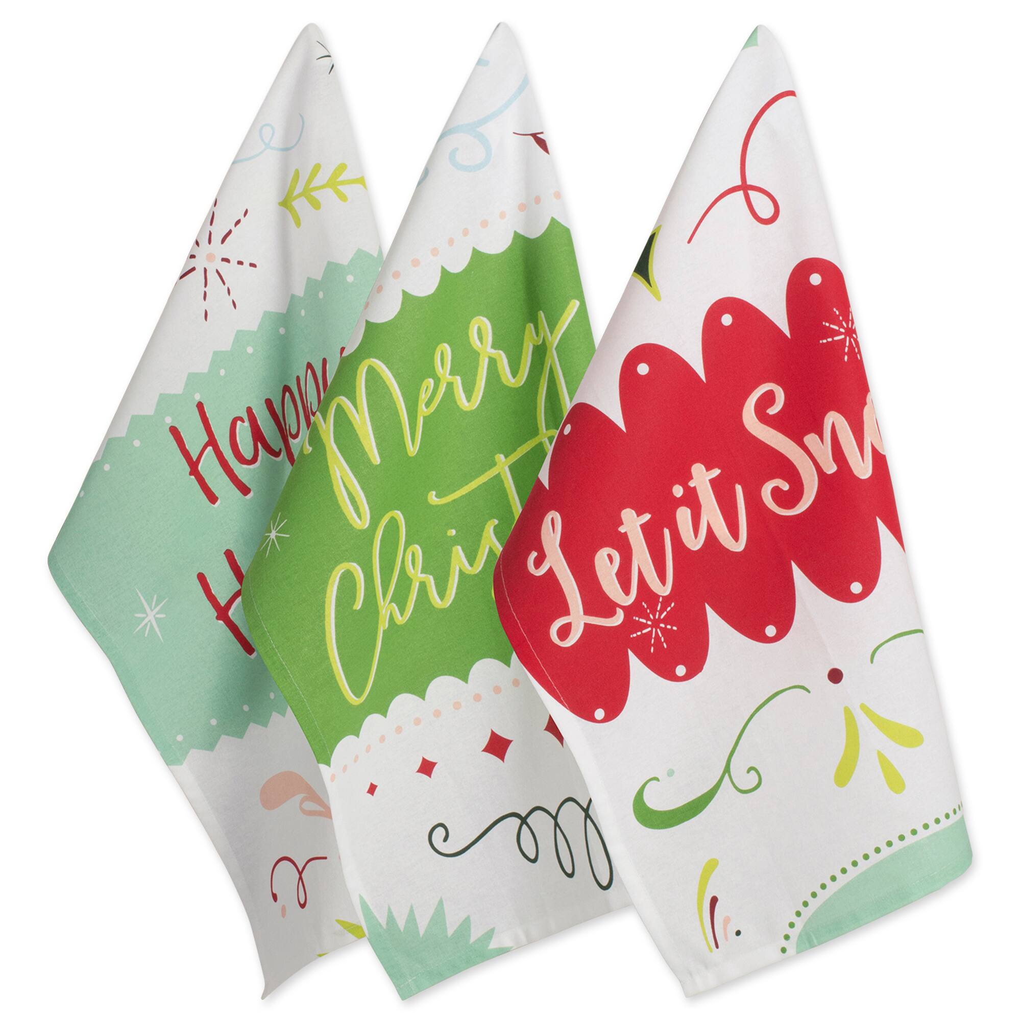 DII® Winter Wishes Holiday Dishtowel Set