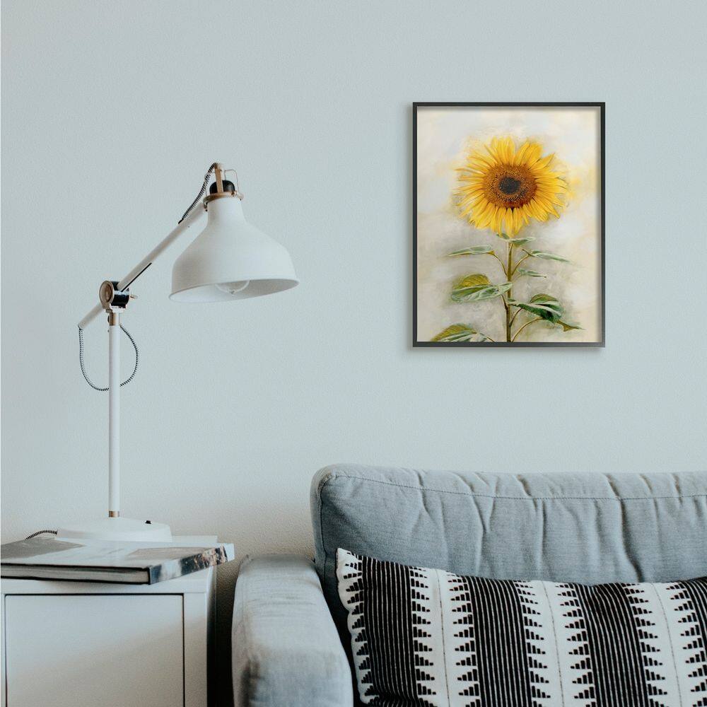 Stupell Industries Sunflower Summer Bloom with Stalk Framed Wall Art