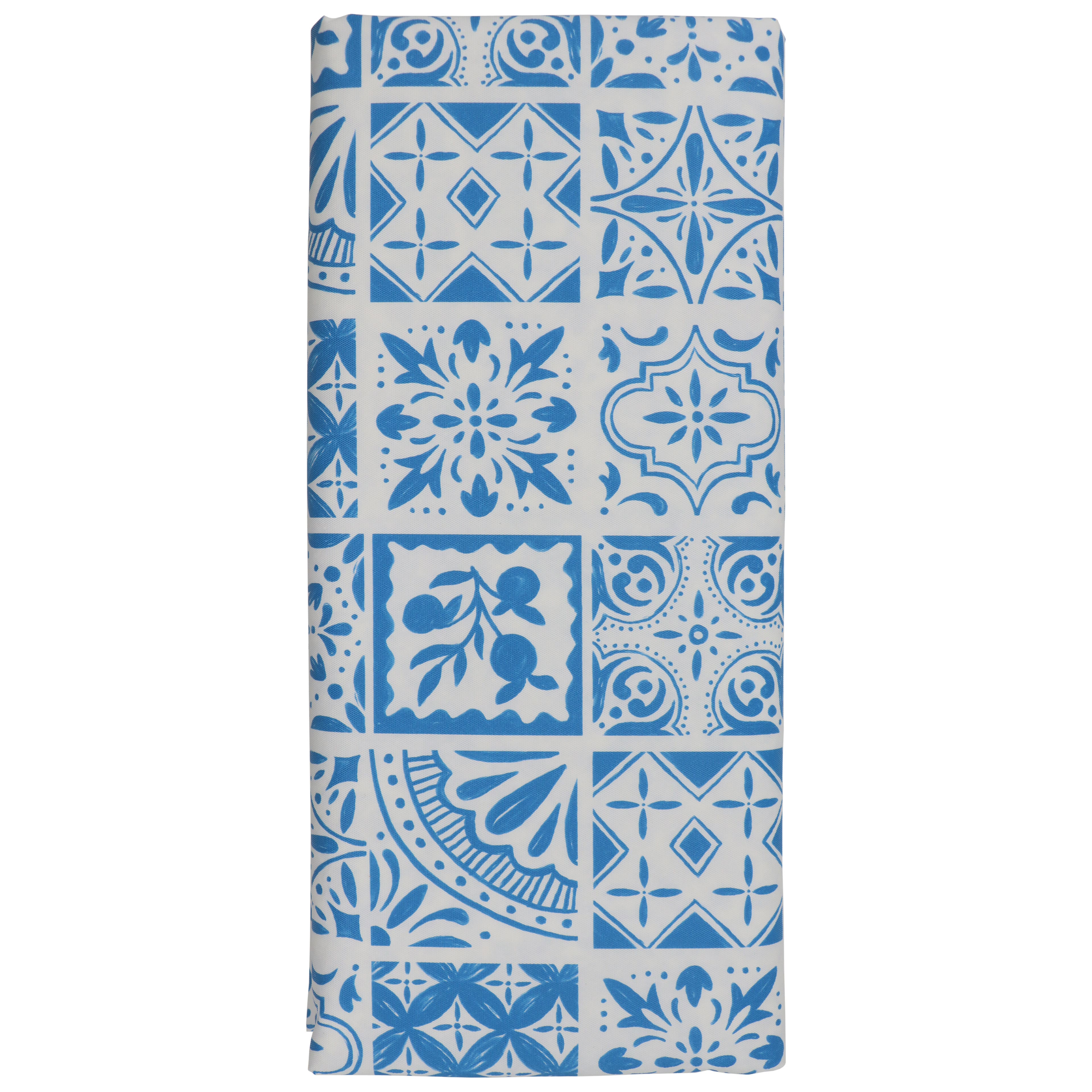 52" x 70" Blue Tile Citrus Kitchen Tablecloth by Celebrate It™