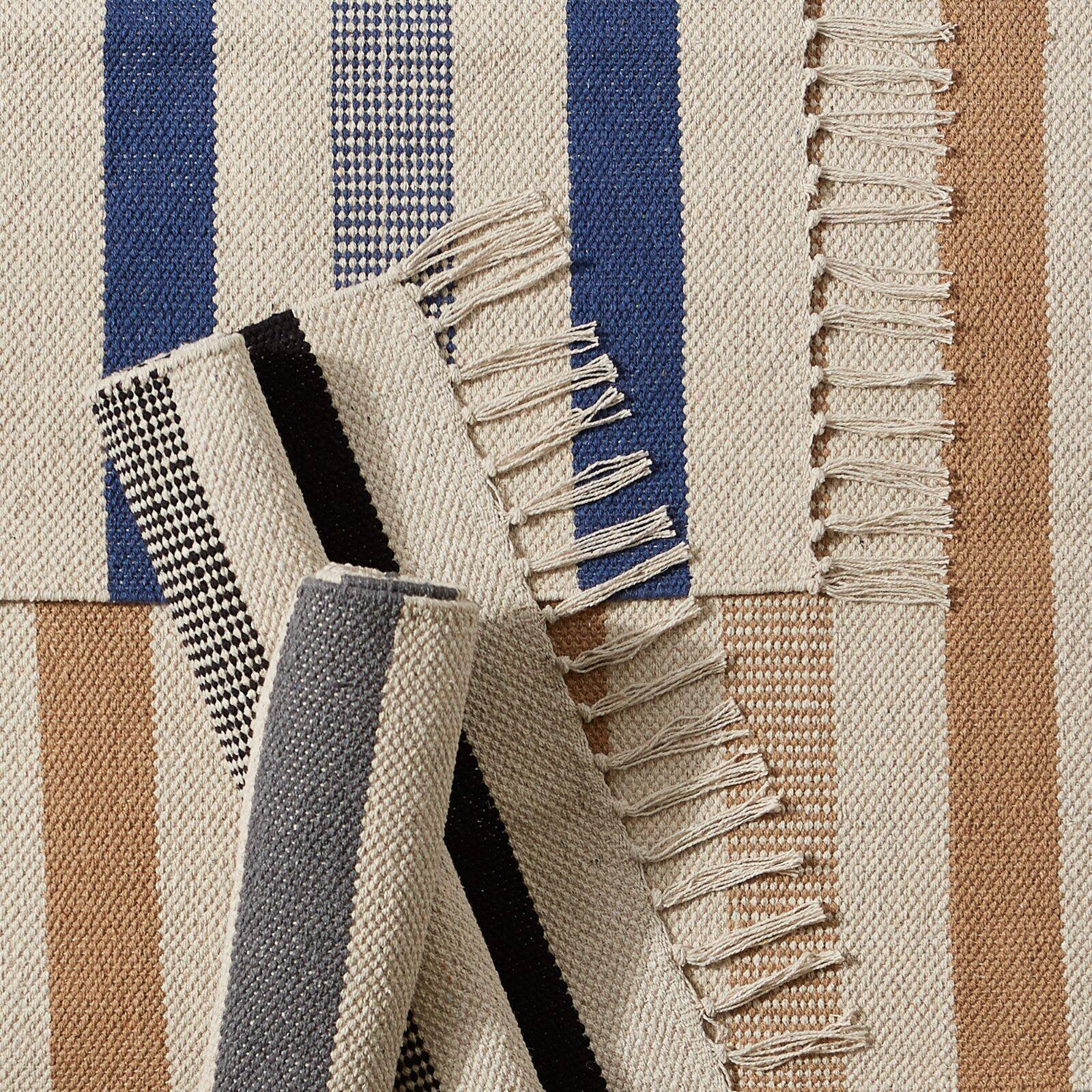 DII® Black Combo Stripe Hand-Loomed Rug, 2ft. x 3ft.