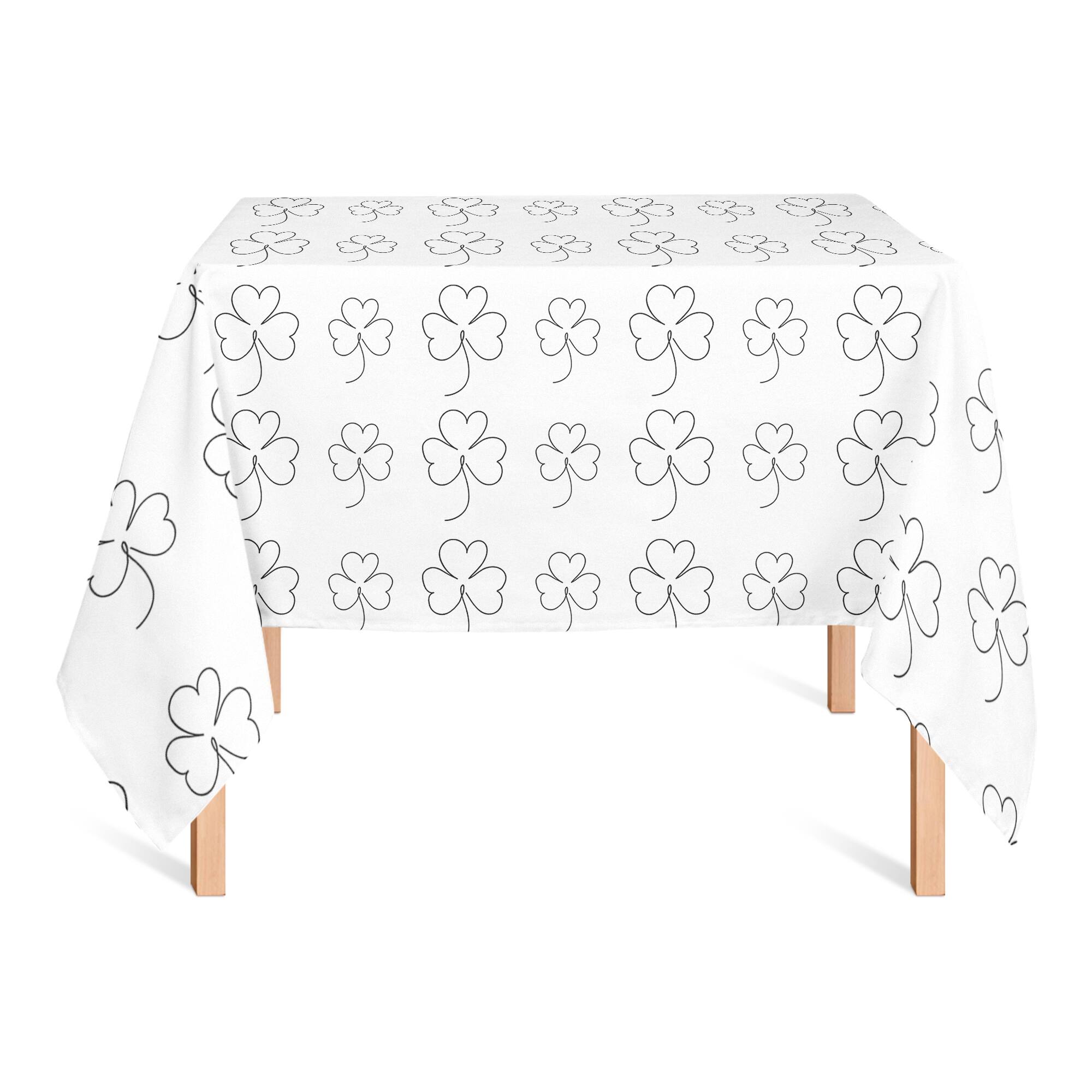Simple Clover Pattern 58" x 58" Tablecloth