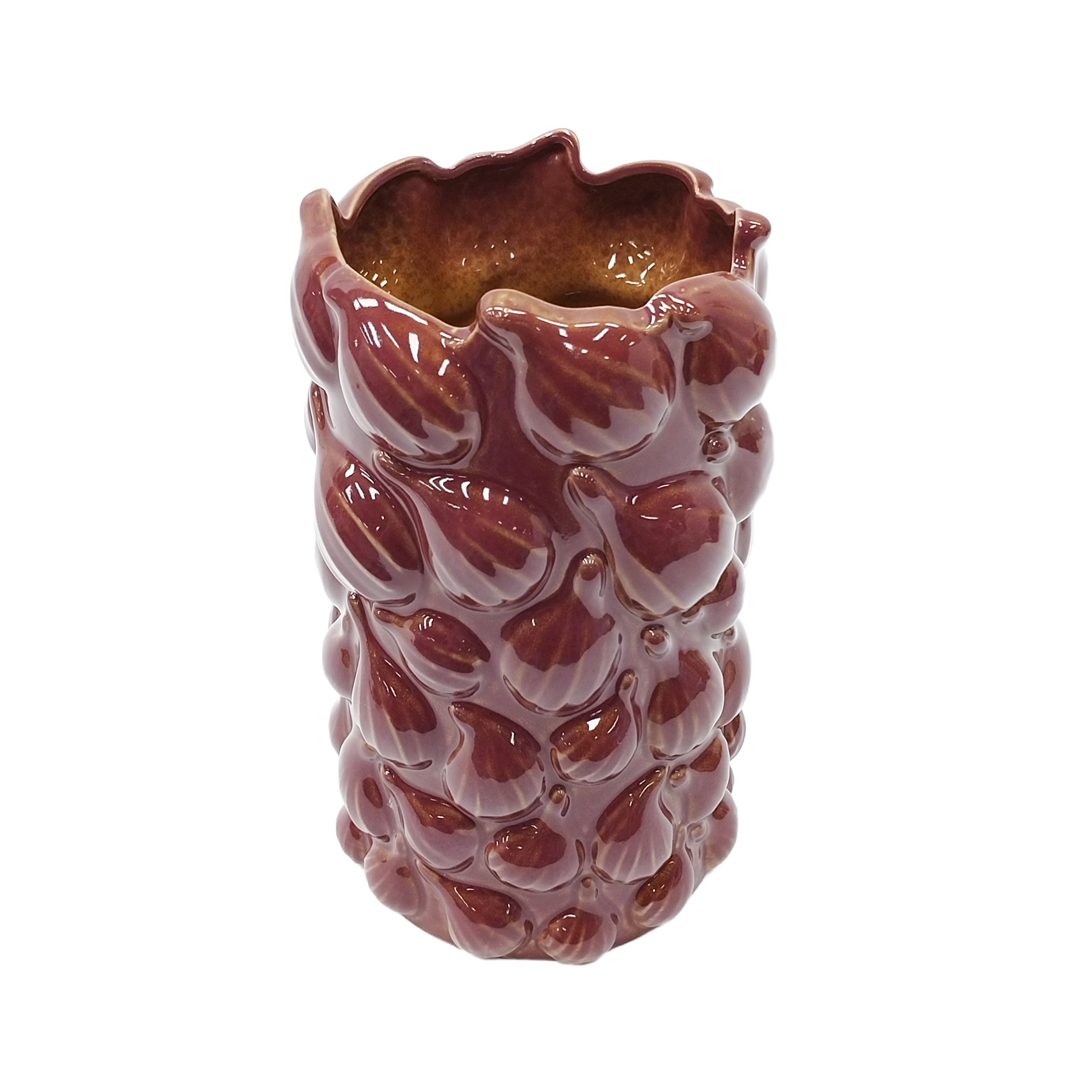 10.25" Burgundy Ceramic Vase by Ashland®