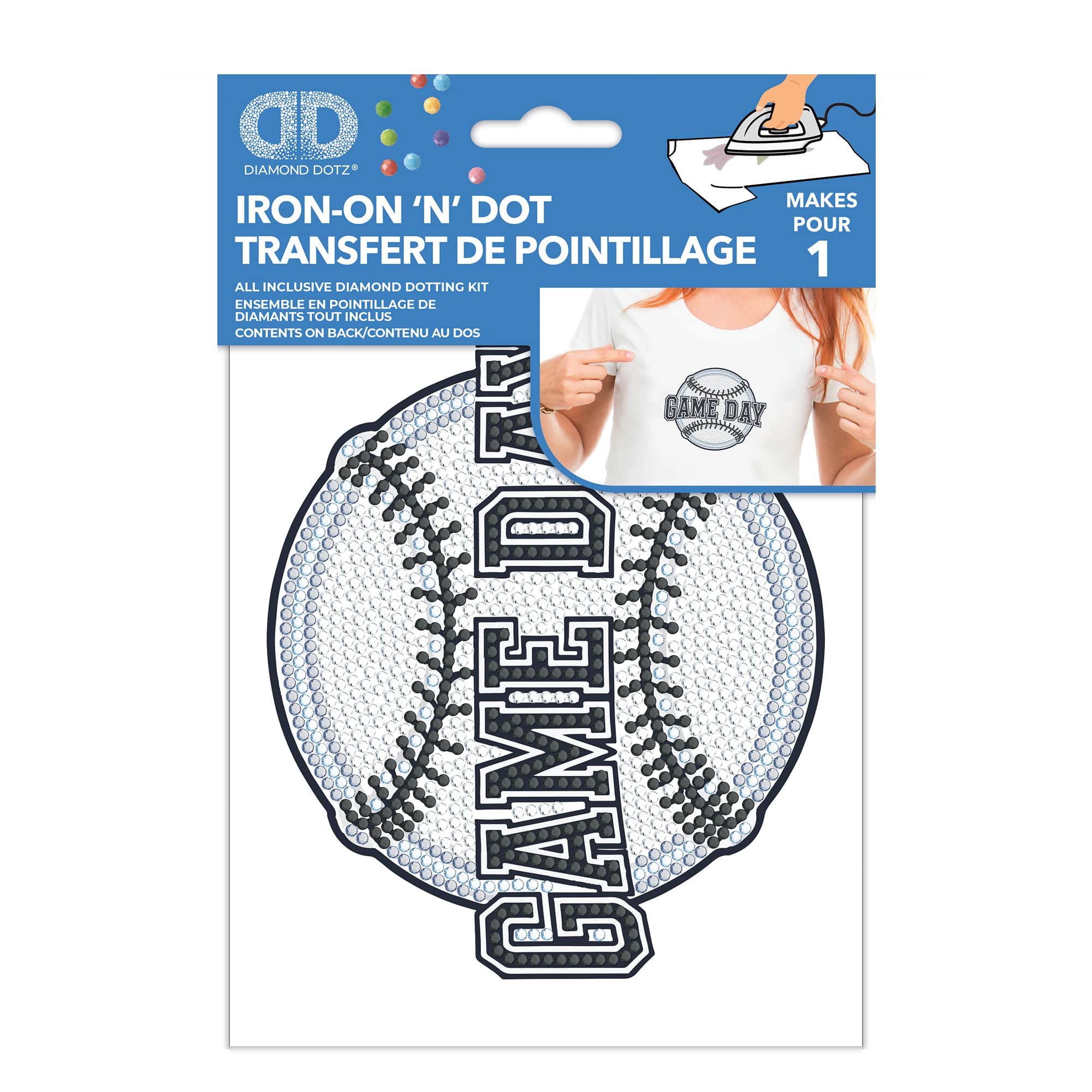 Diamond Dotz® Gameday Baseball Iron-On 'n' Dot Kit