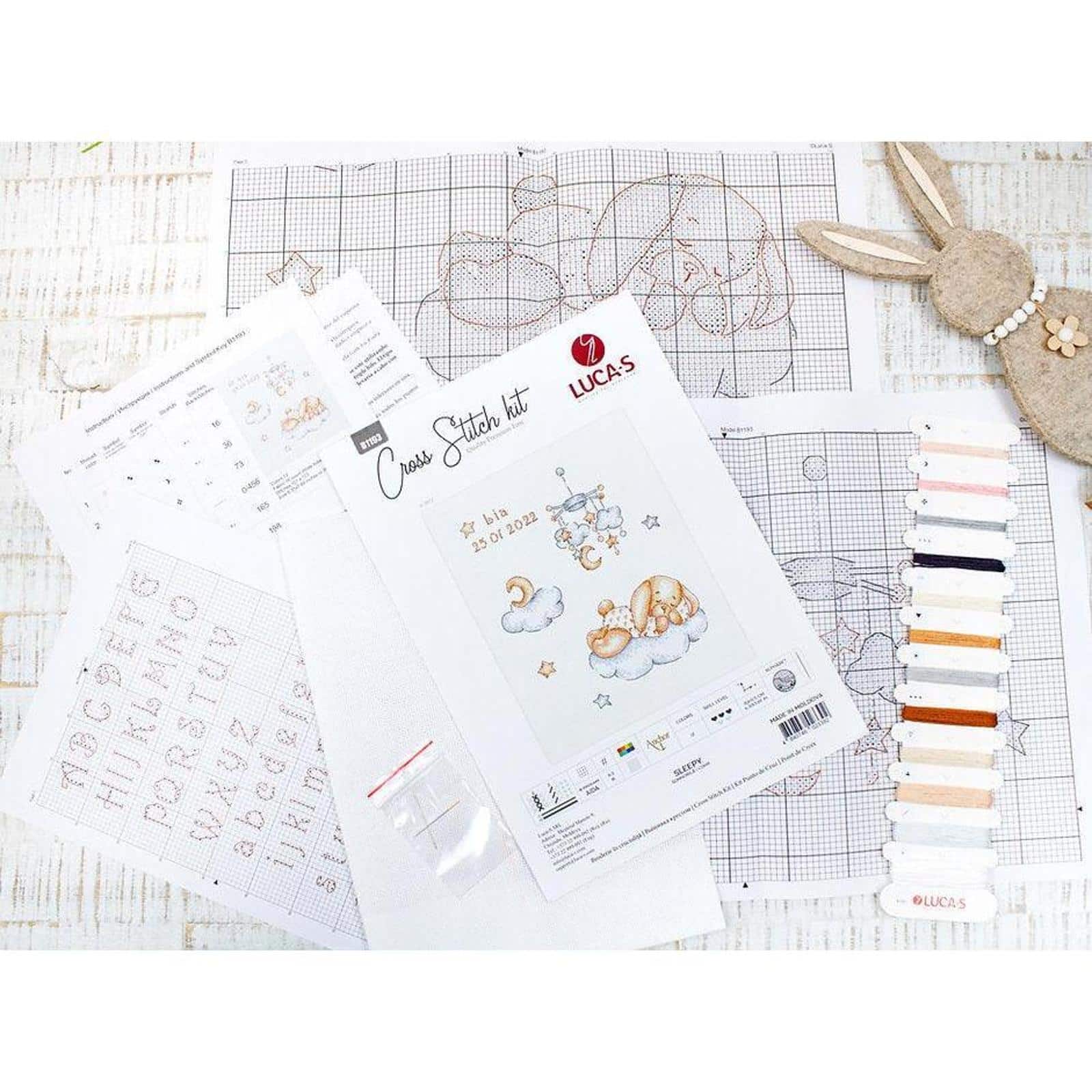 Luca-s Sleepy Counted Cross Stitch Kit