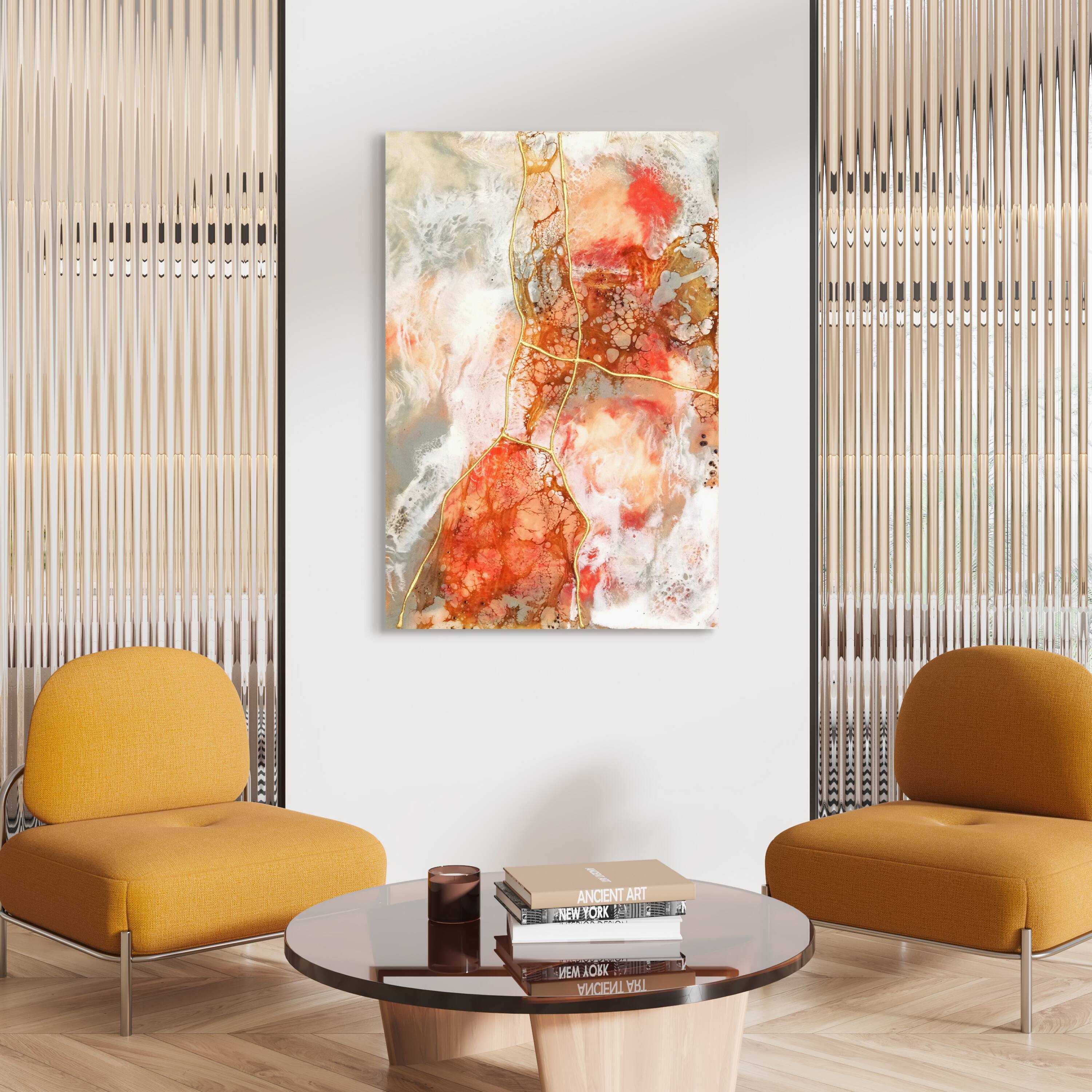 Empire Art Direct 48" x 32" Coral Lace II Frameless Free Floating Printed Tempered Art Glass Wall Art