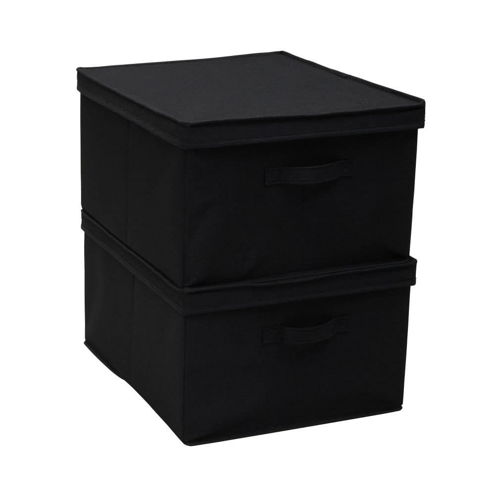 Household Essentials Fabric Storage Bin with Lid, 2ct.
