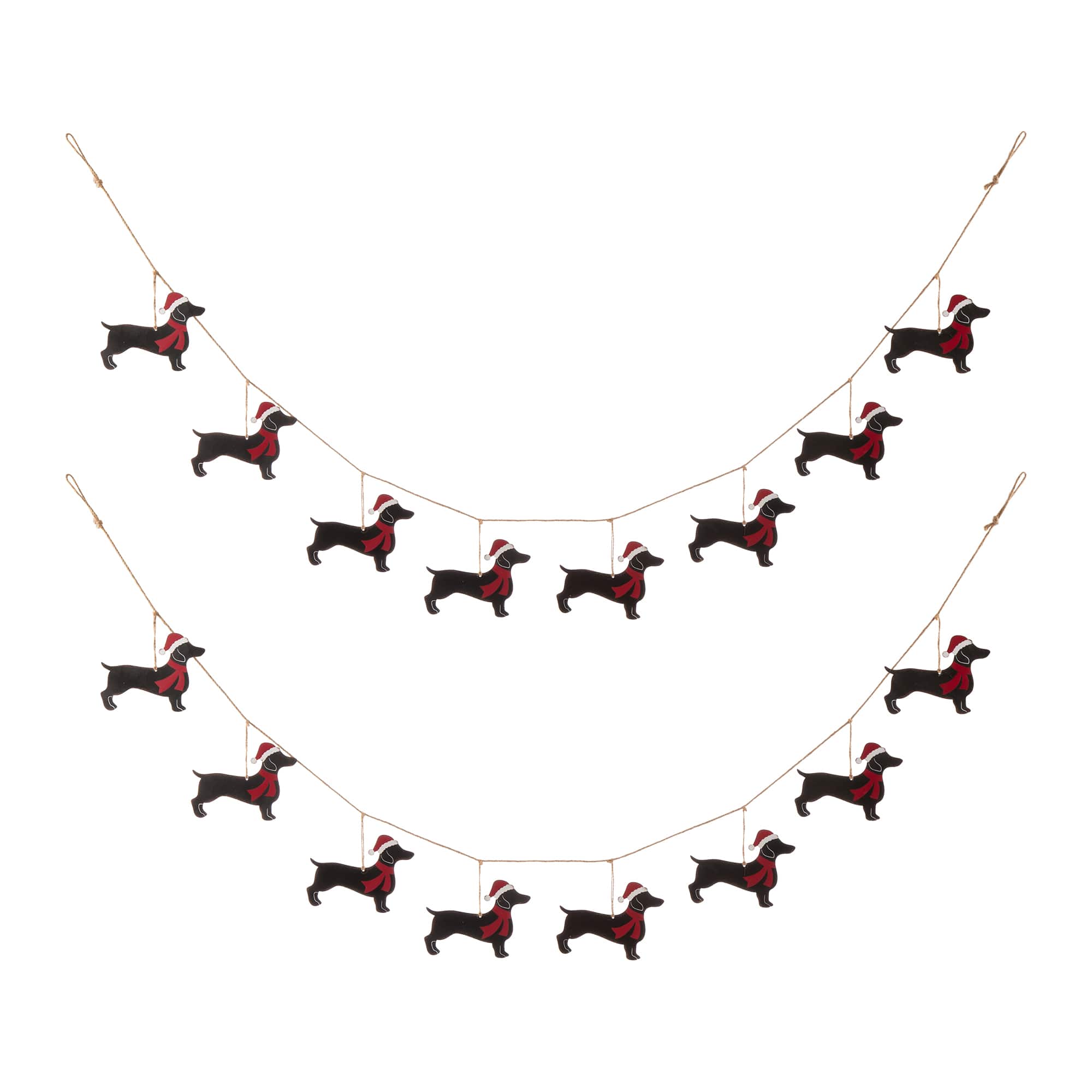 Glitzhome® 6ft. Metal Christmas Dog Garland Set