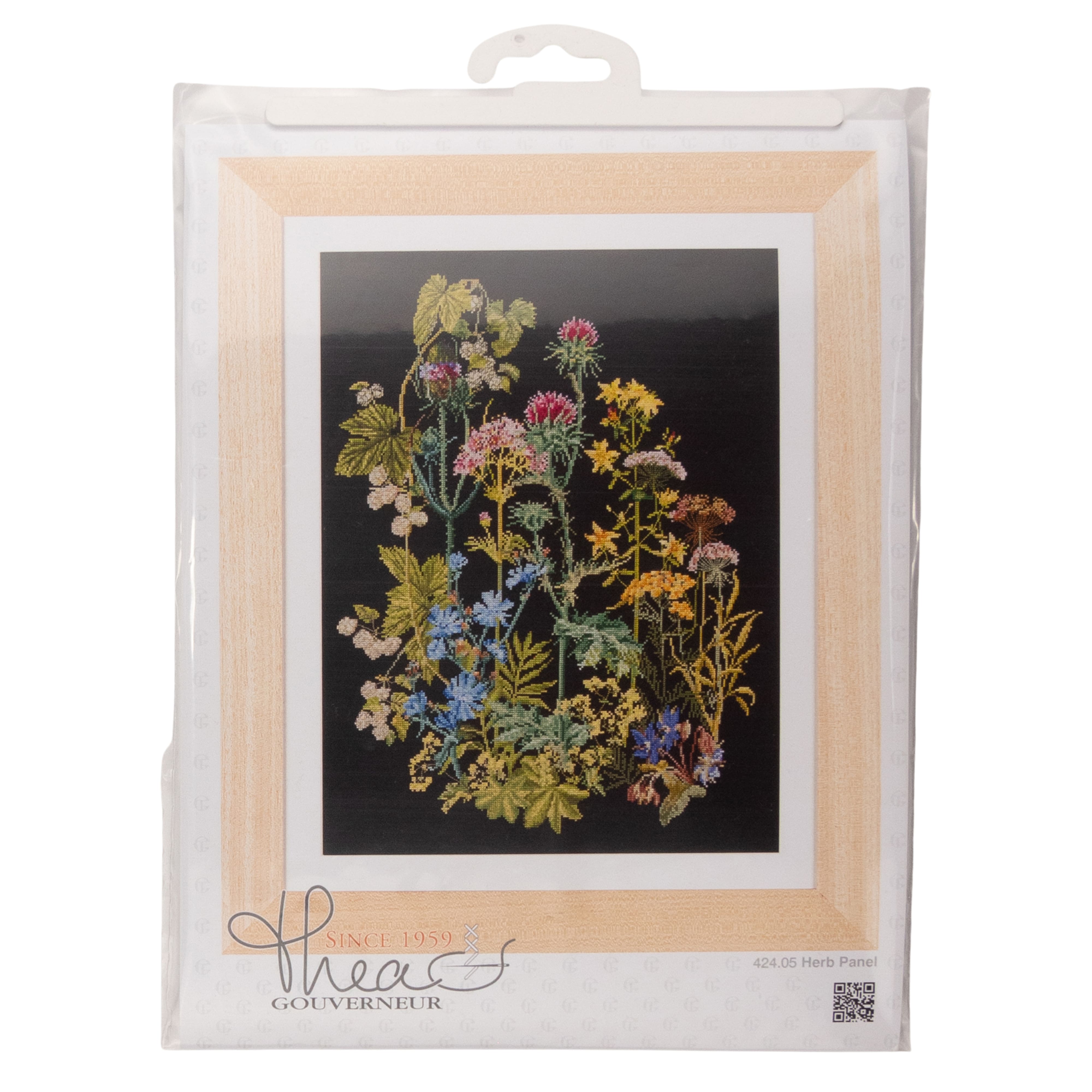 Thea Gouverneur Since 1959® Wild Herbs Black Edition Counted Cross Stitch Kit