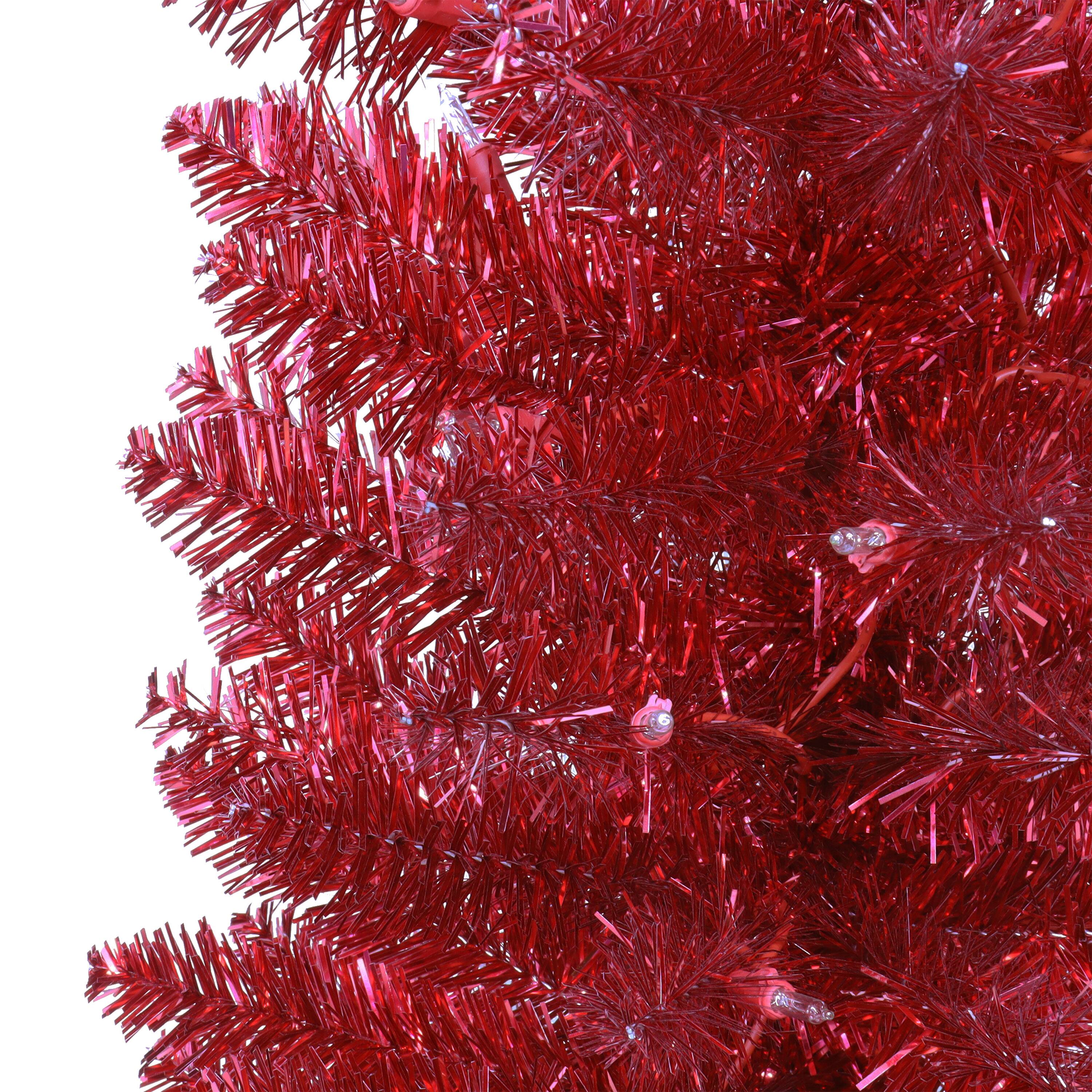 6ft. Pre-Lit Tinsel Artificial Tree