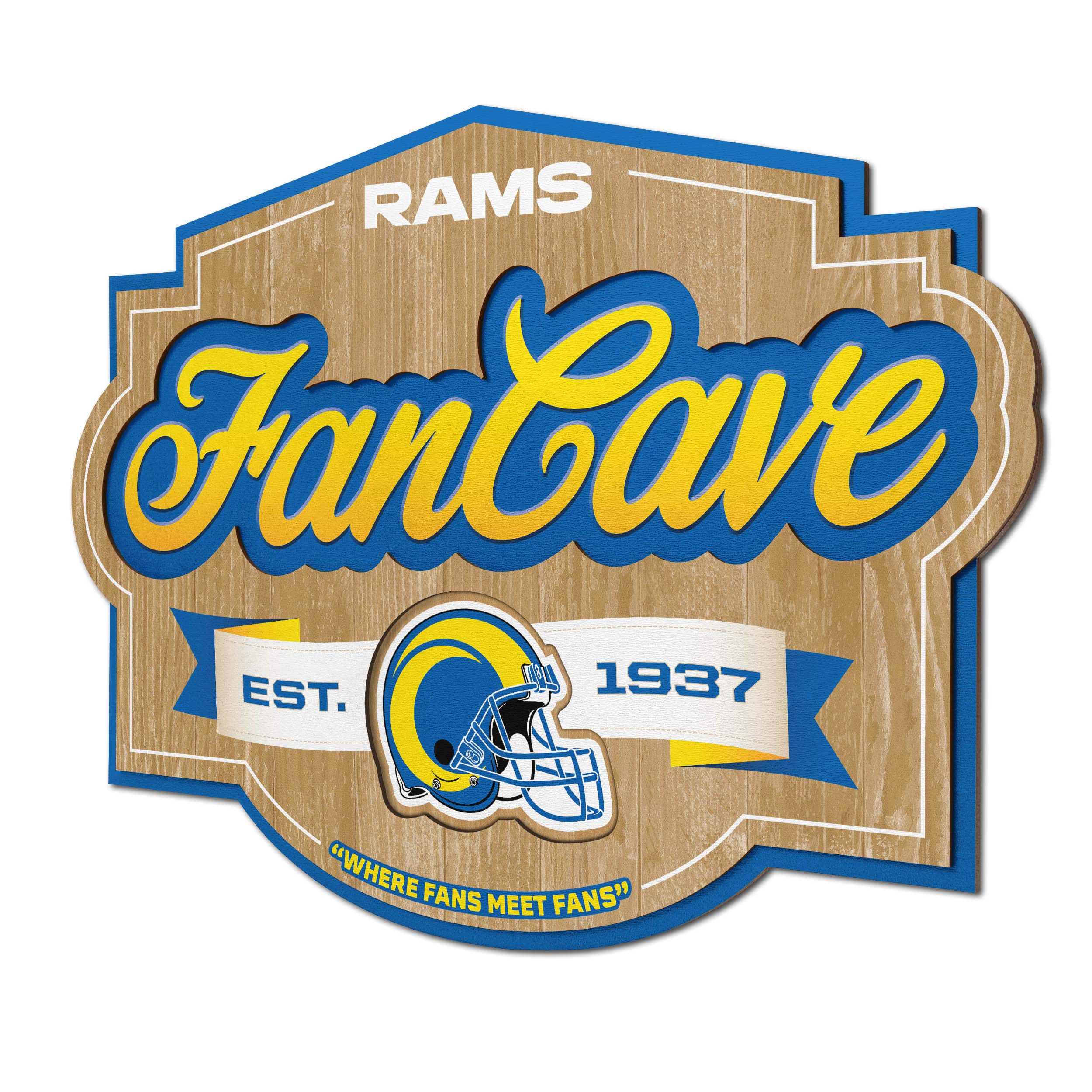 NFL Fan Cave Sign By Youthefan in Los Angeles Rams | 17" x 12.5" | Michaels®