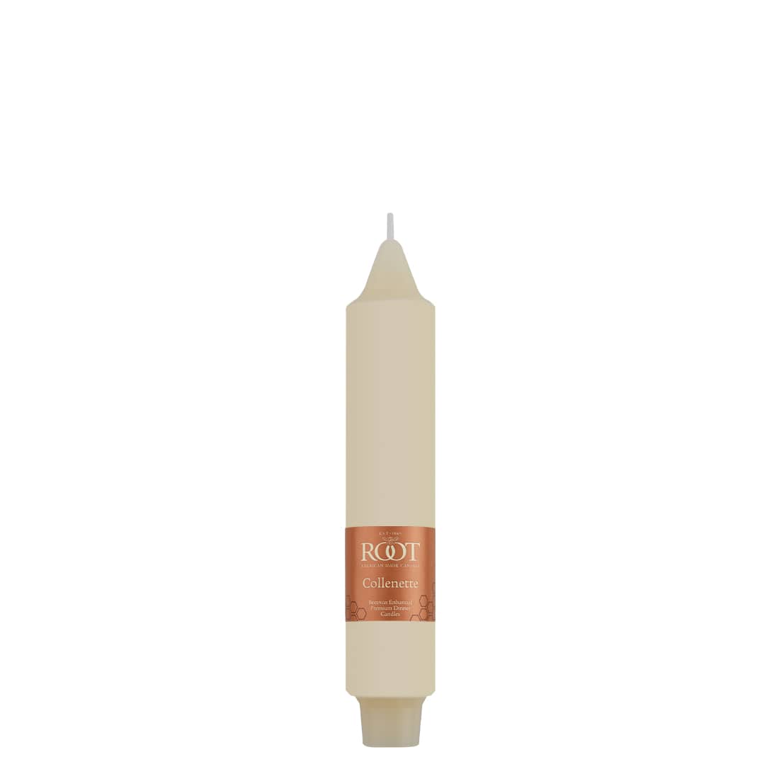 Root Candles 7" Unscented Smooth Collenette Taper Candles