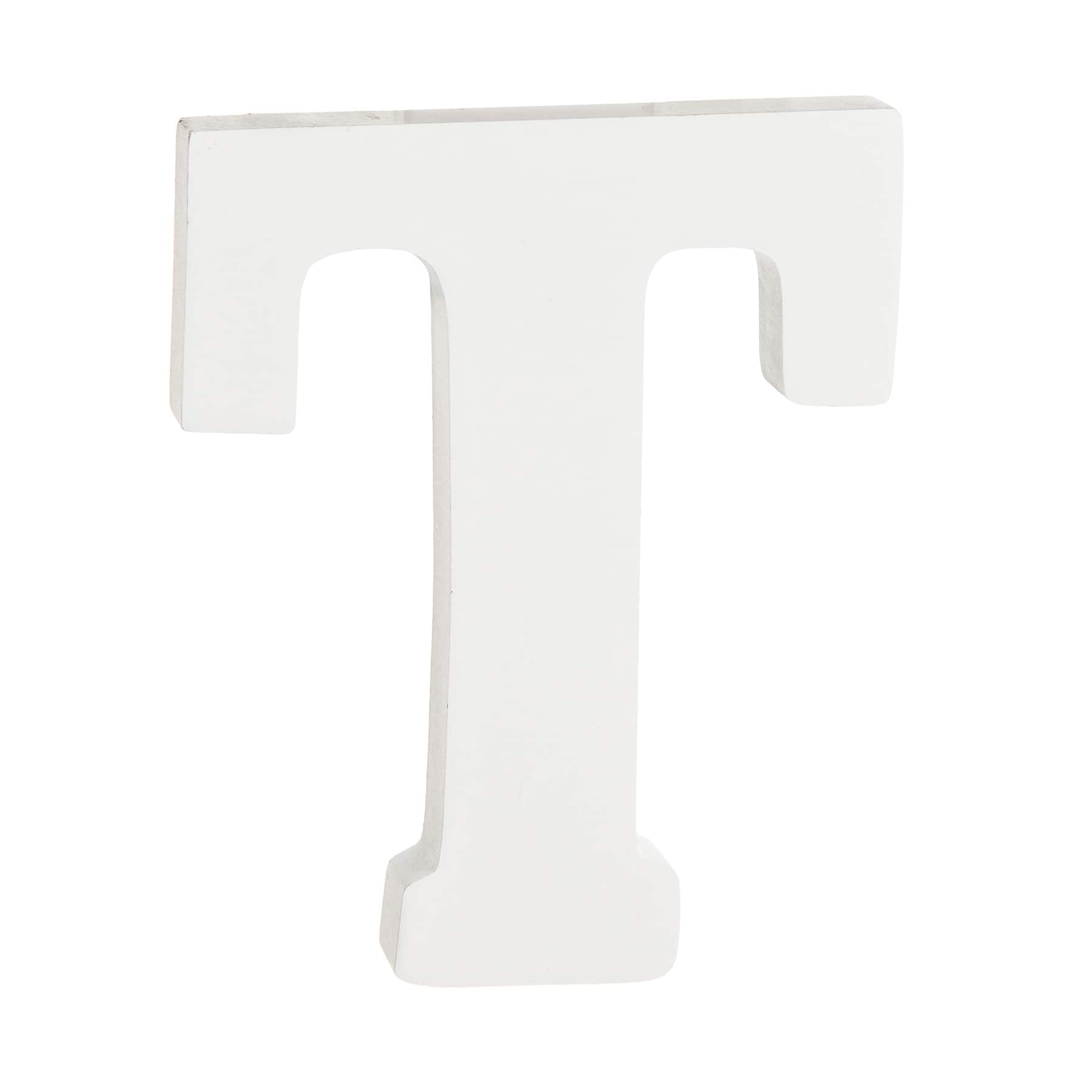12 Pack: 4.75" White Wood Letter by Make Market®