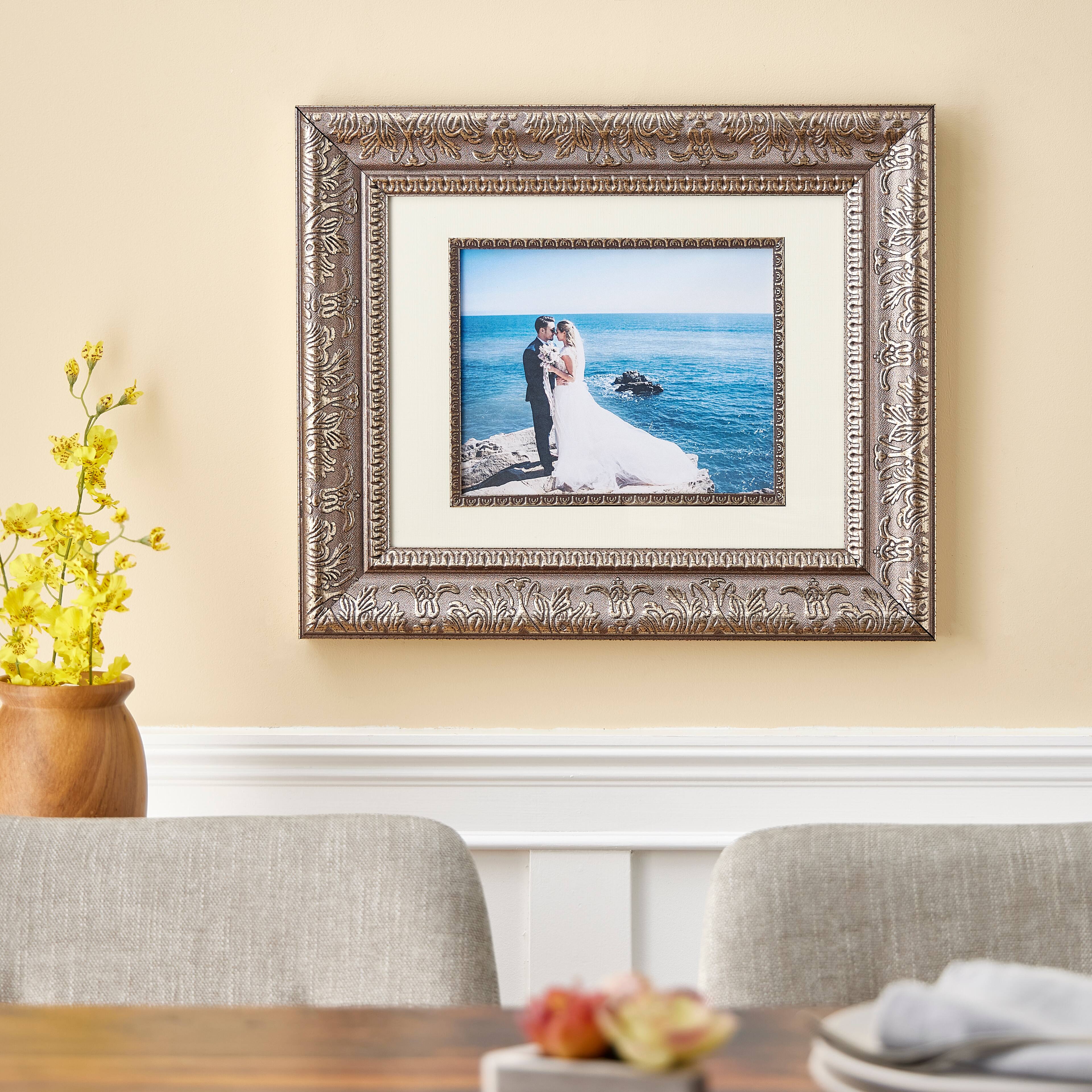 8 Pack: Silver 8" x 10" Floral Frame with Mat, Home Collection by Studio Décor®