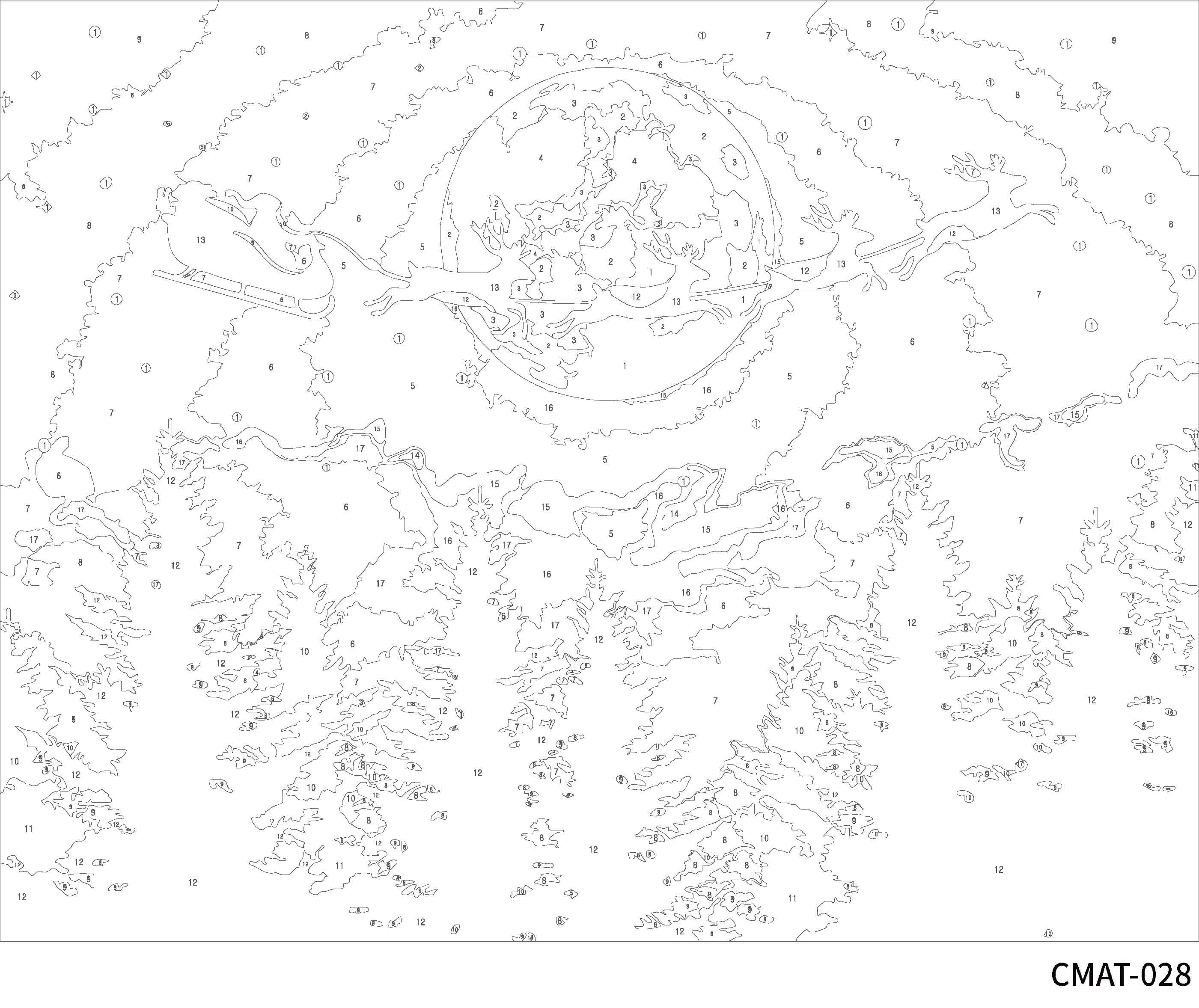11" x 14" Reindeer & Sleigh Paint-by-Number Kit by Artist's Loft®