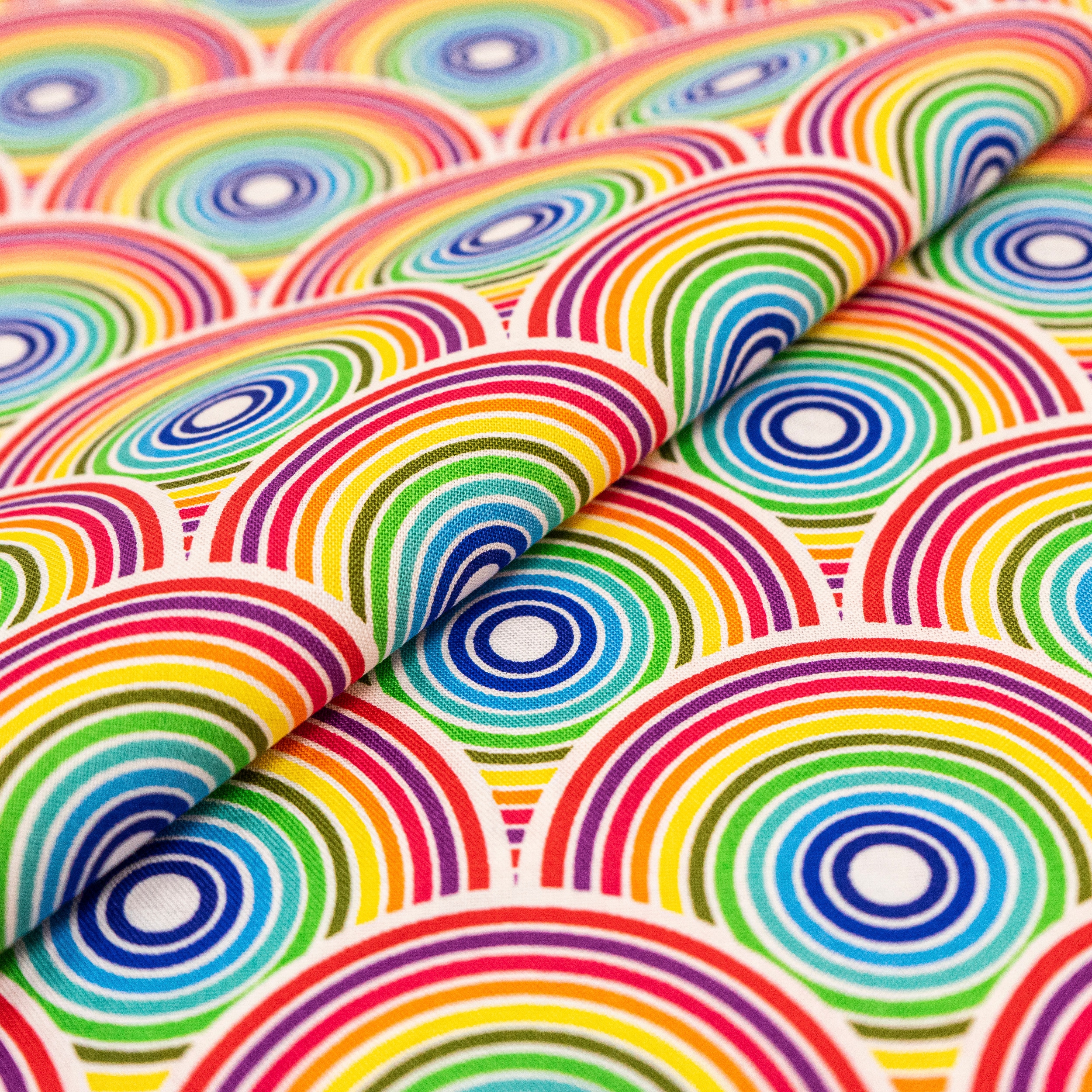 SINGER Rainbow Circles Cotton Fabric