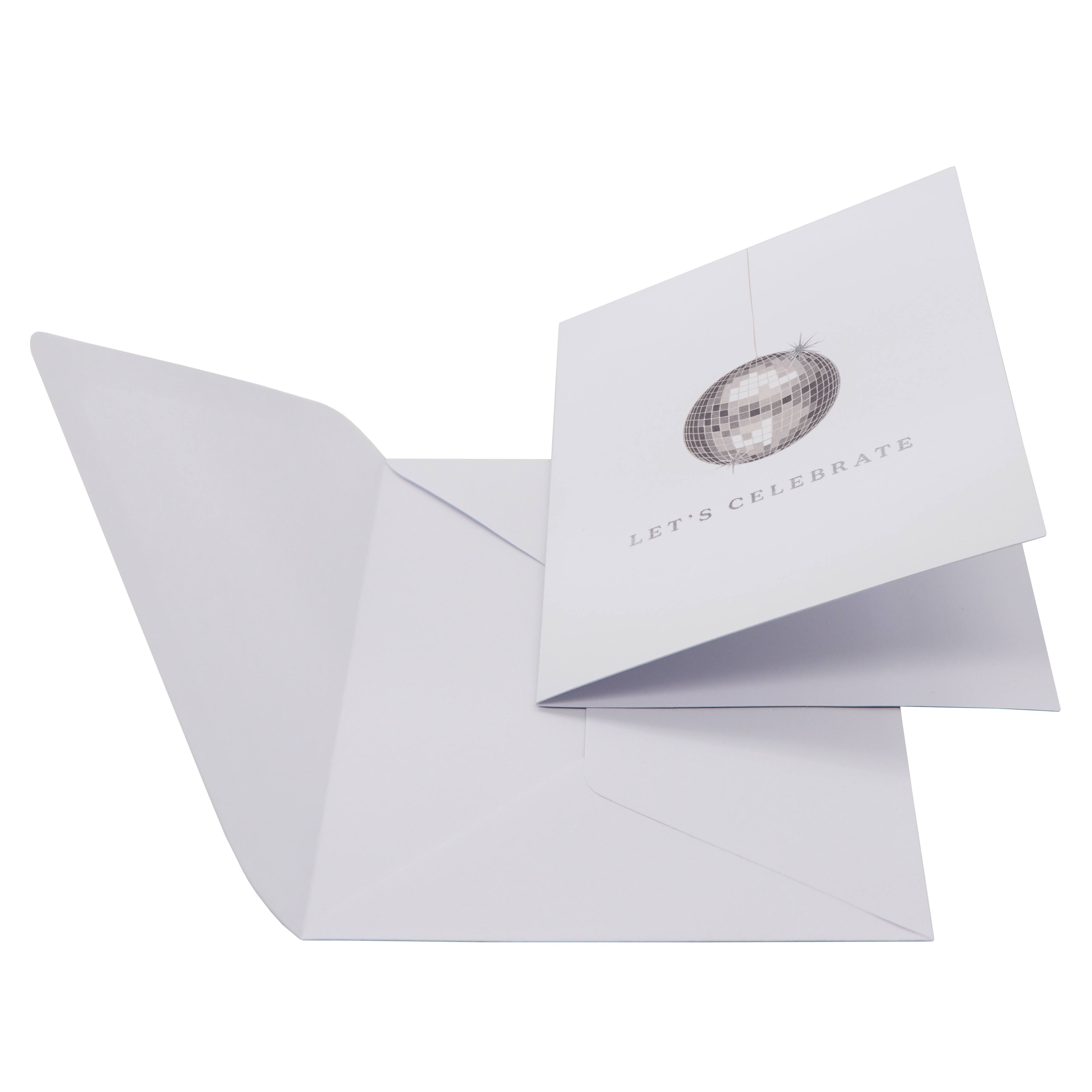 Let's Celebrate Disco Ball Blank Greeting Card Set by Celebrate It™