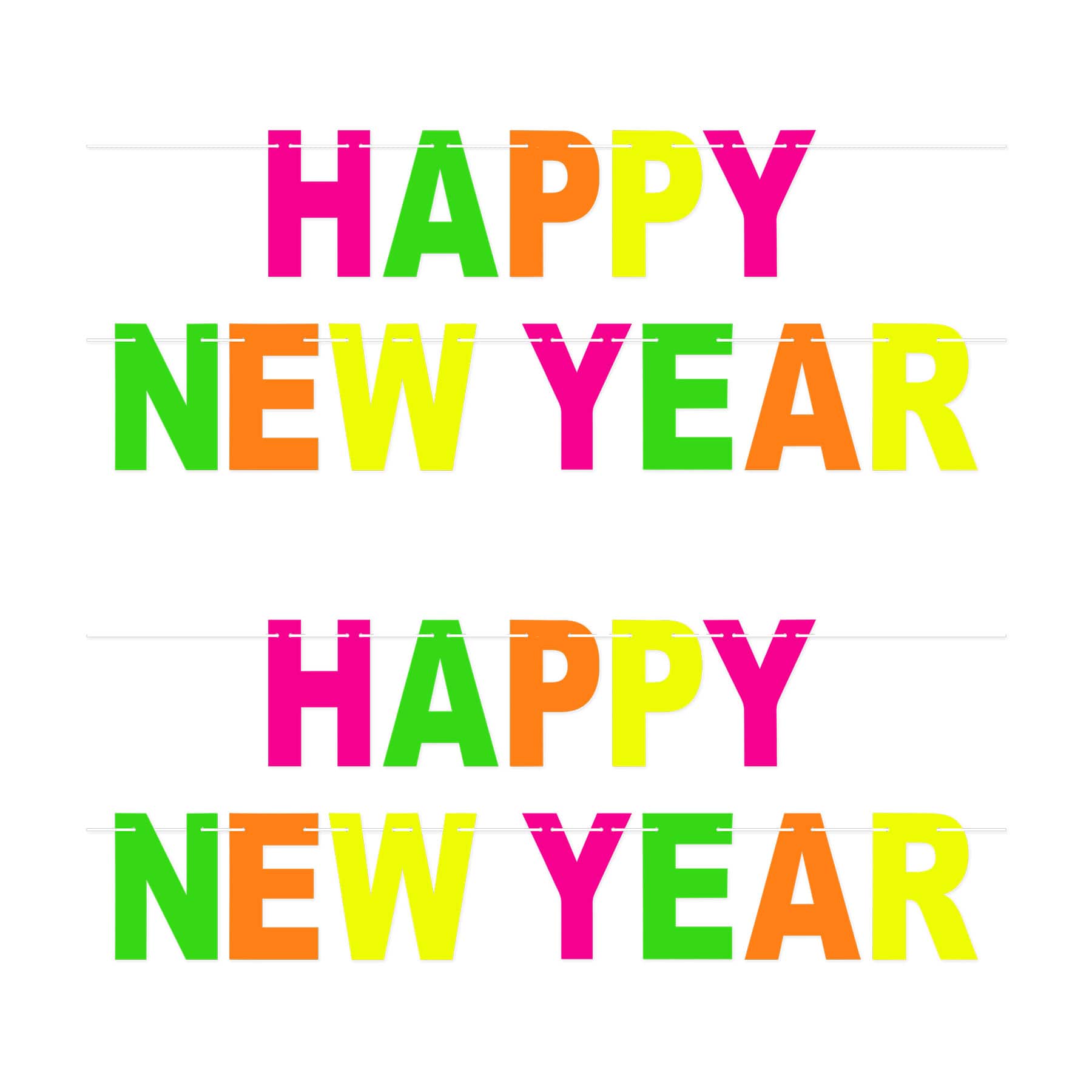 Beistle 8ft. Neon Happy New Year Streamers, 2ct.