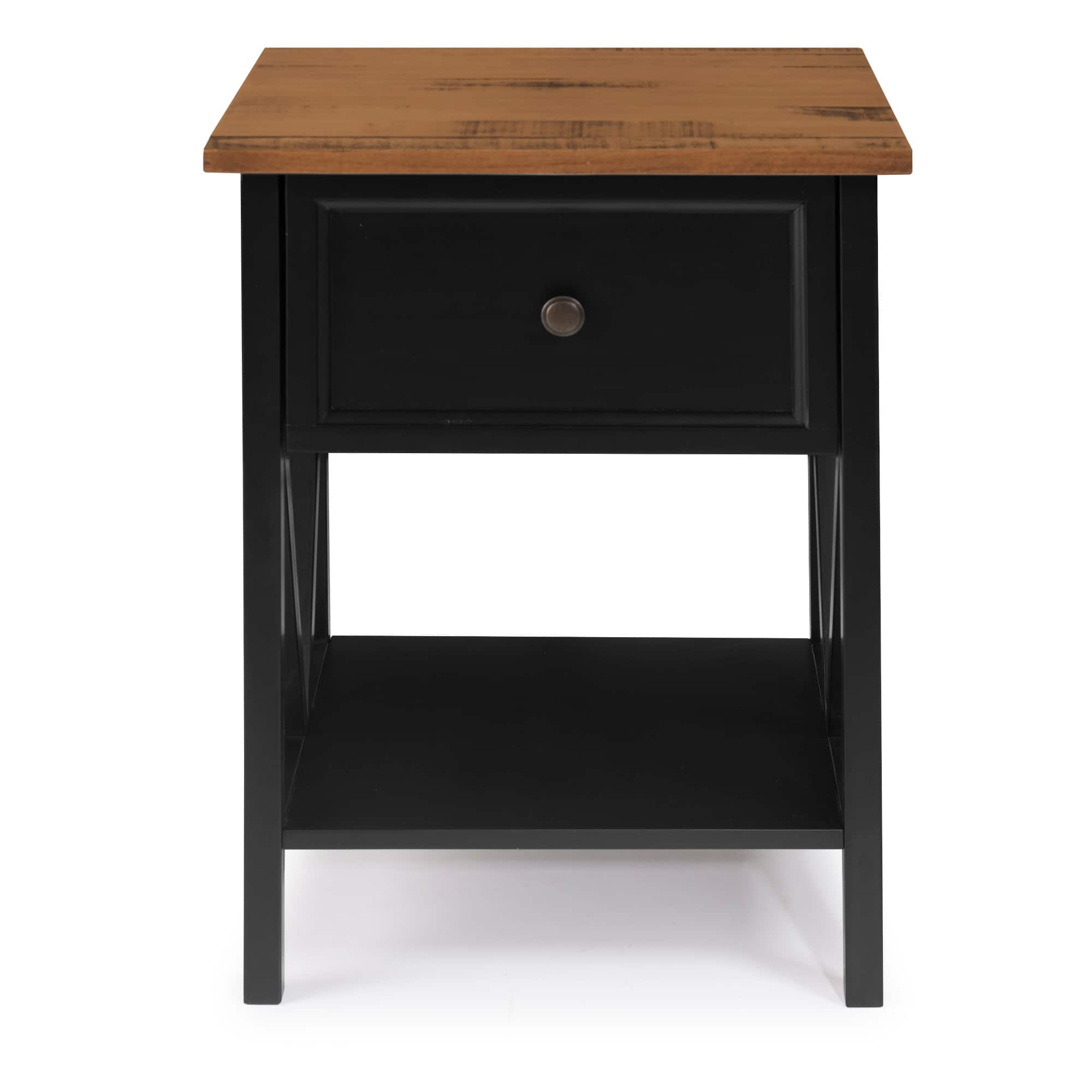 Walker Edison 19" 1-Drawer Wood Side Table