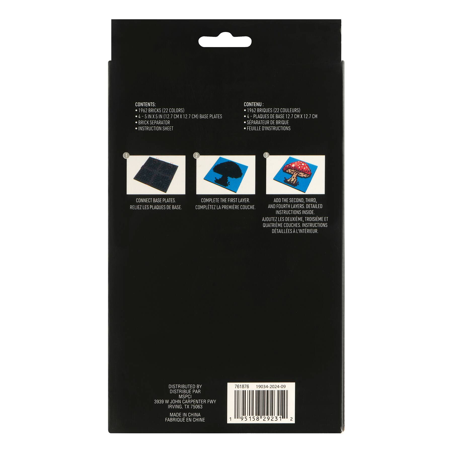 10" x 10" Panda Pixelated Brick Art Kit by Make Market®