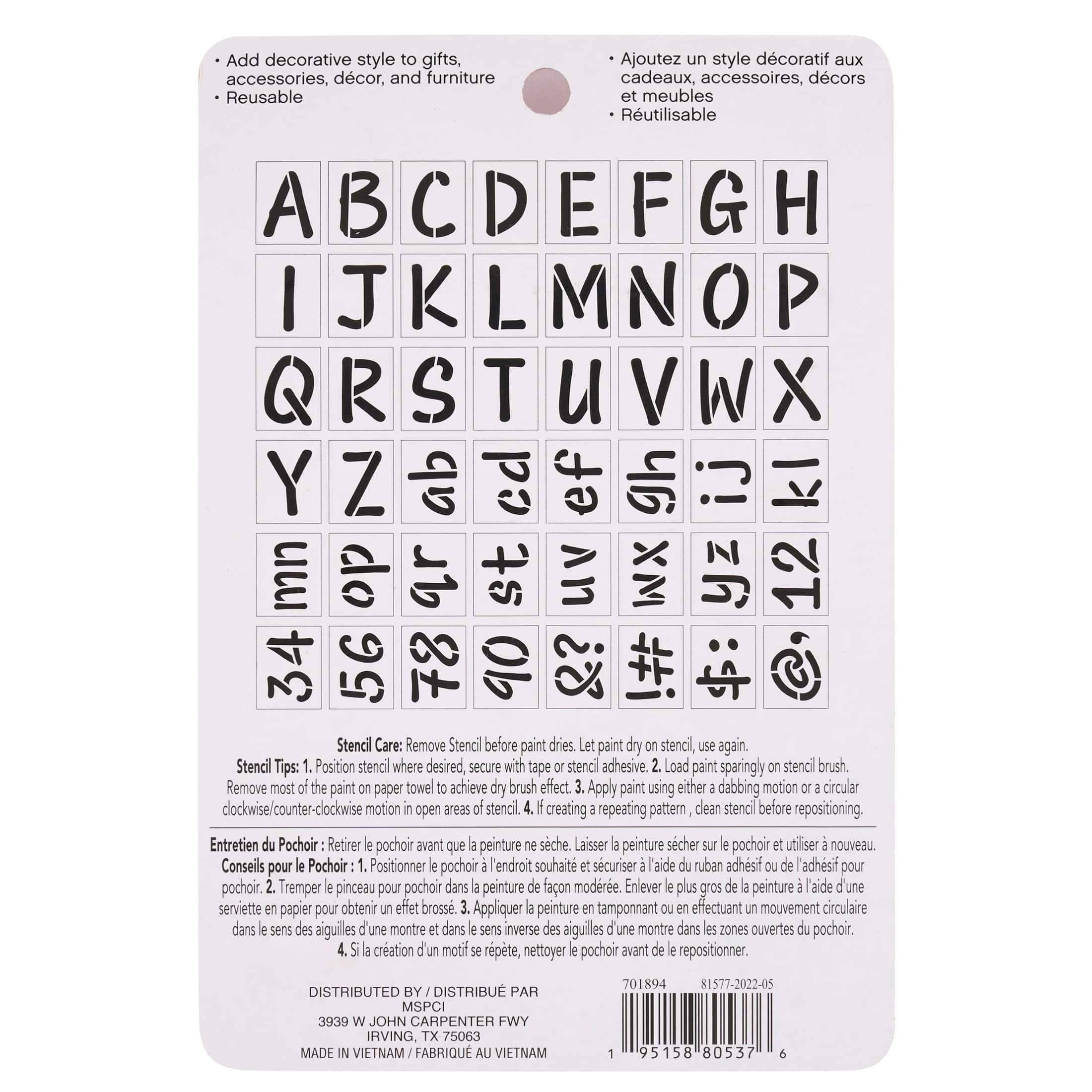 12 Pack: 4.5" Alphabet Stencils by Craft Smart®