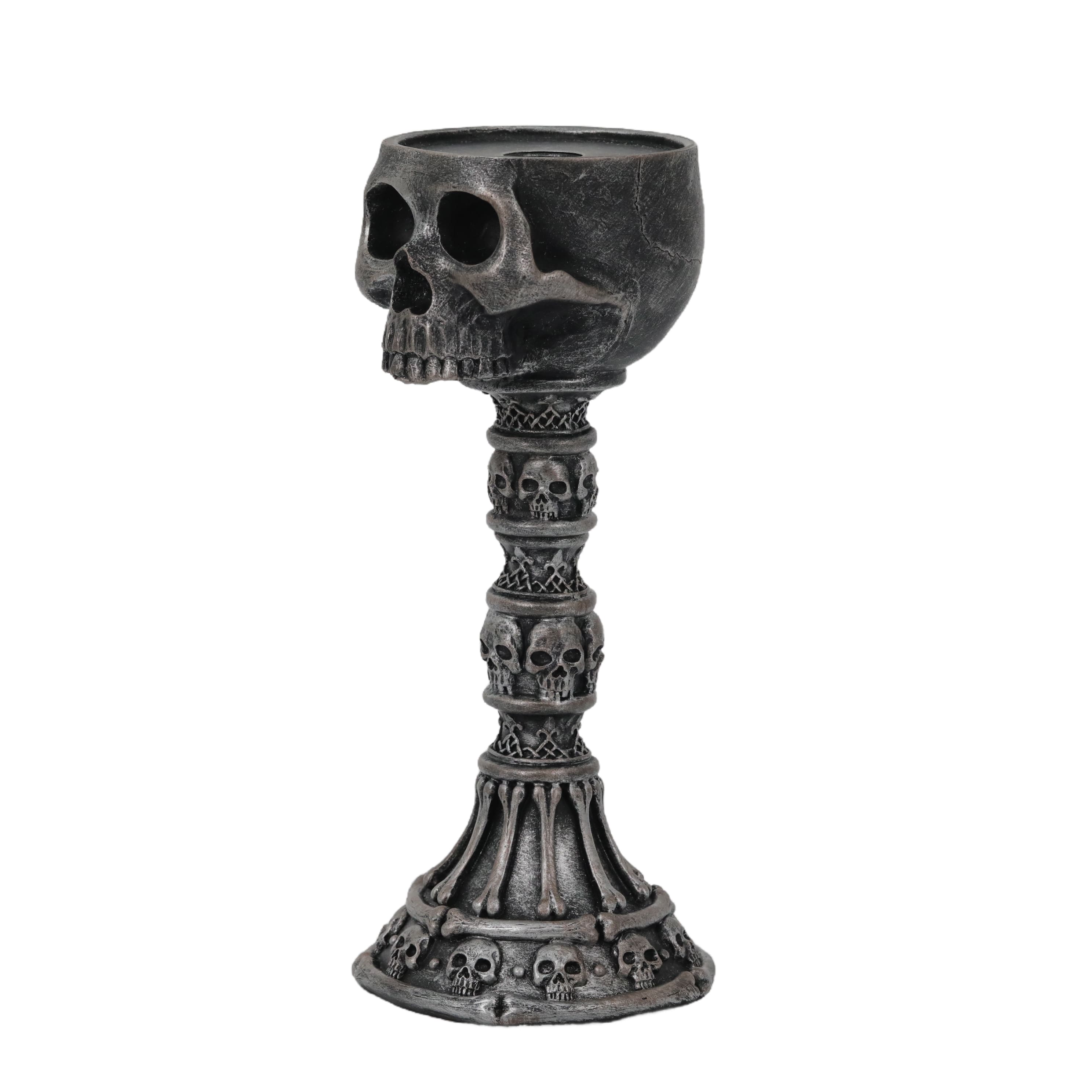Black Skull Candle Holder by Ashland