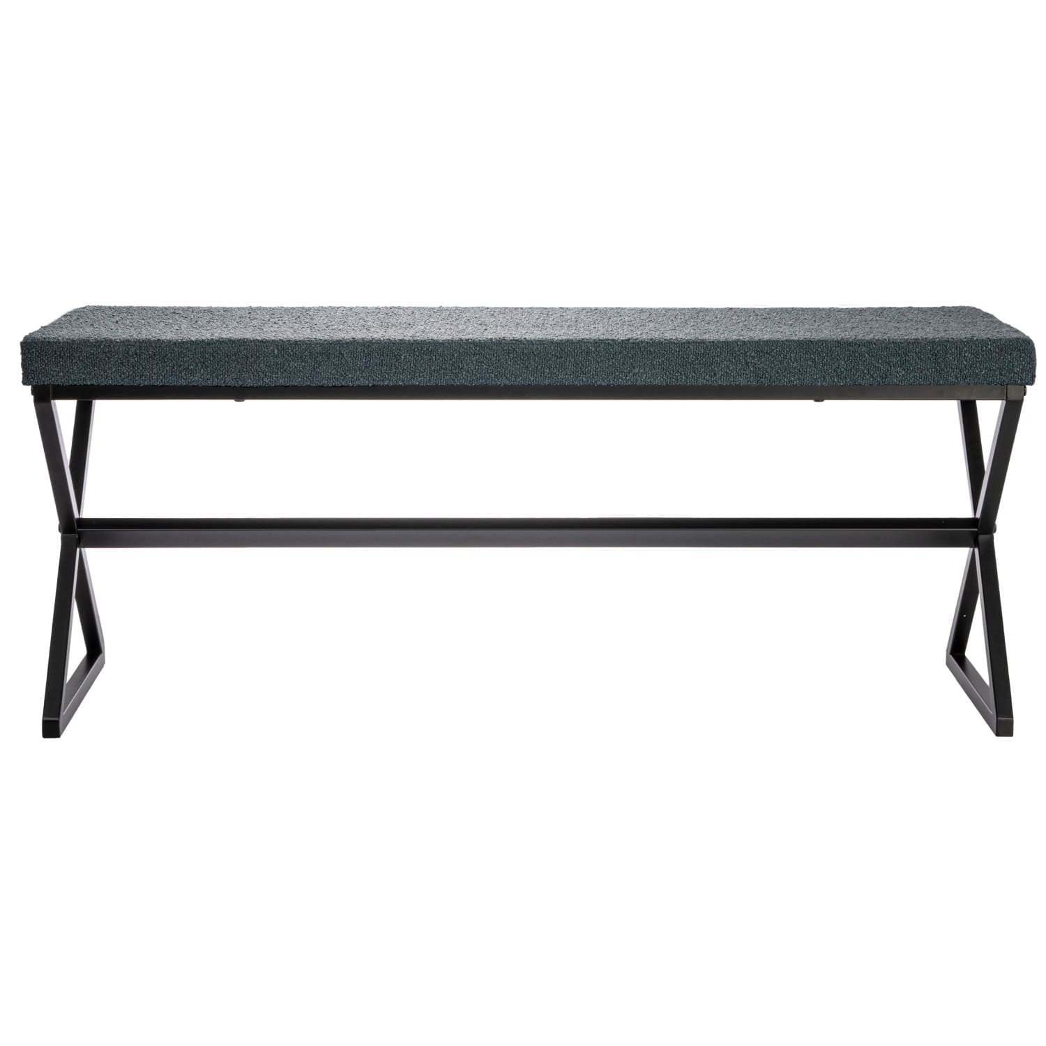 Household Essentials Harper 46.5" Metal & Boucle Bench