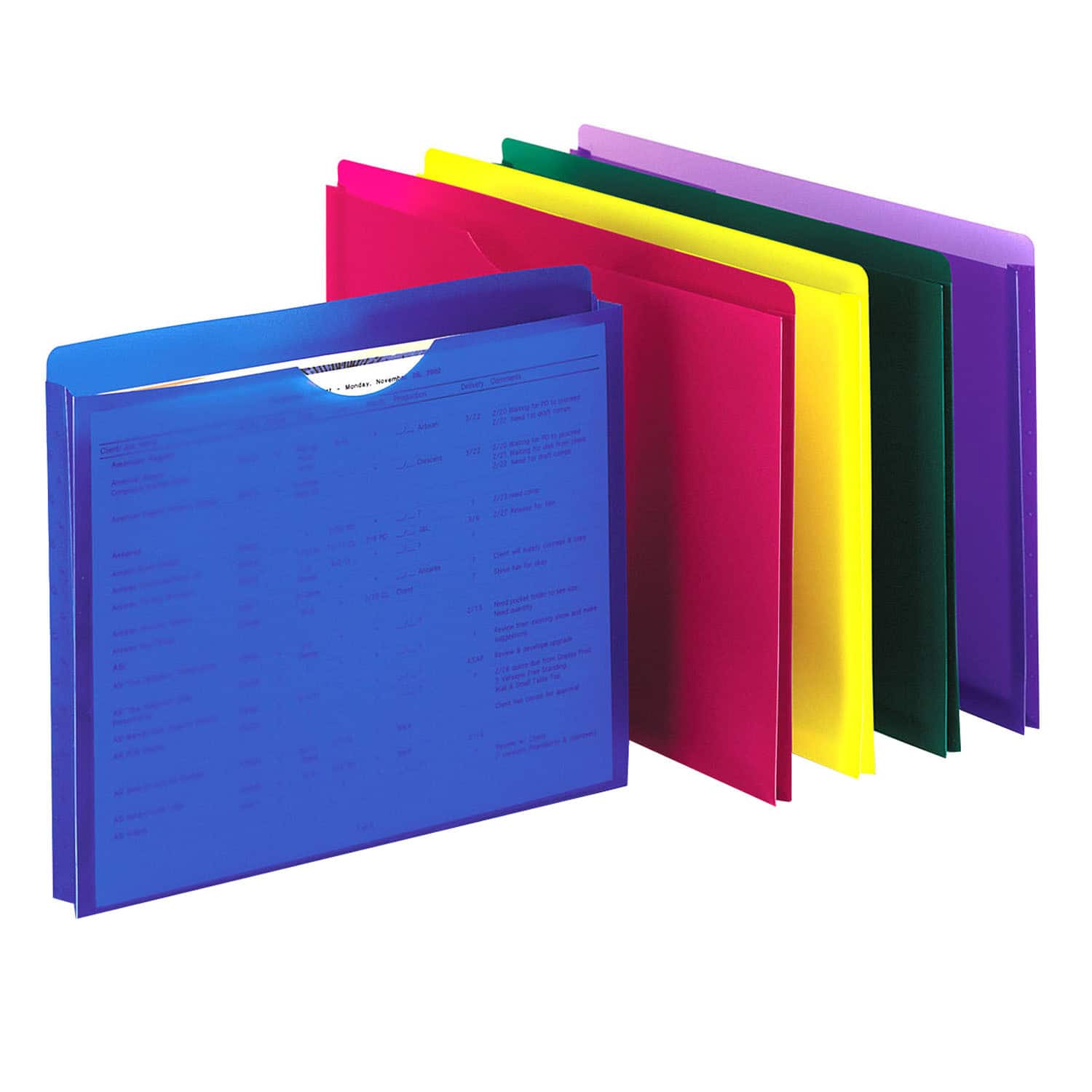 Pendaflex® Poly File Jackets, Letter Size, Pack of 10